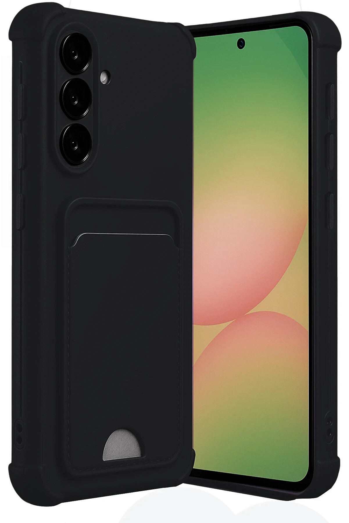 Buti̇k Harmonyaura Samsung Galaxy A17 5G Kelvi̇n Kartvi̇zi̇tli̇ Si̇li̇kon - Si̇yah