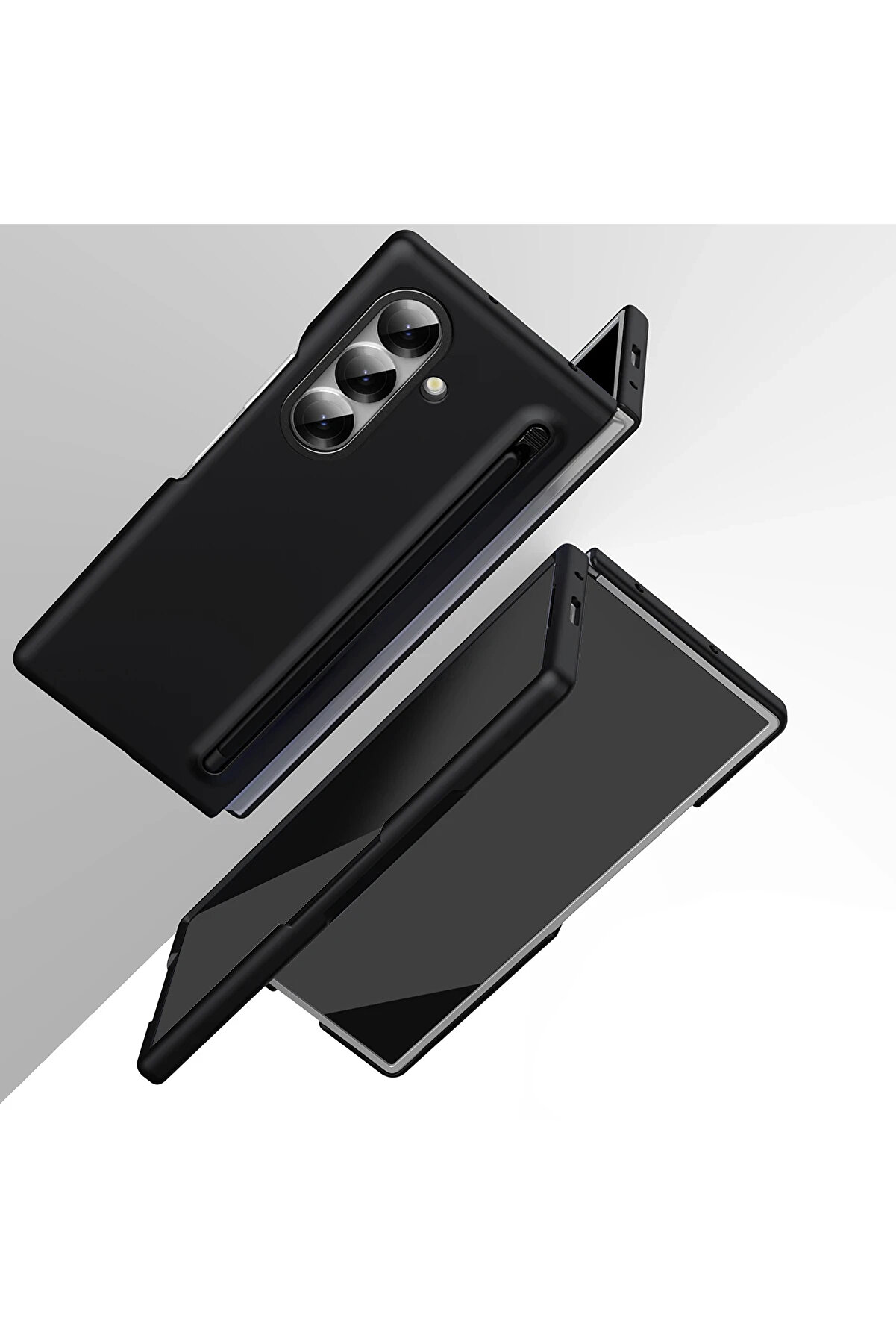 Buti̇k Harmonyaura Samsung Galaxy Z Fold 6 Hole Fold Kapak - Si̇yah