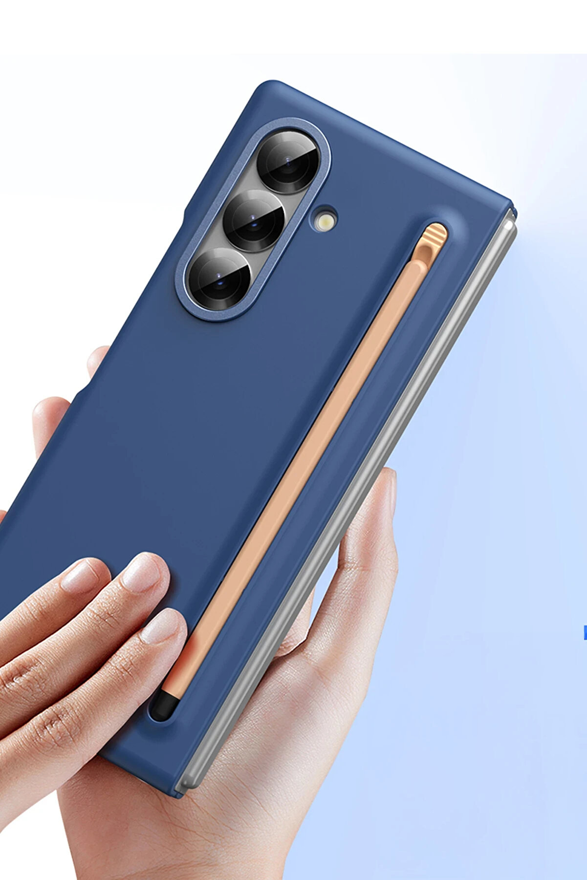 Buti̇k Harmonyaura Samsung Galaxy Z Fold 6 Hole Fold Kapak - Laci̇vert