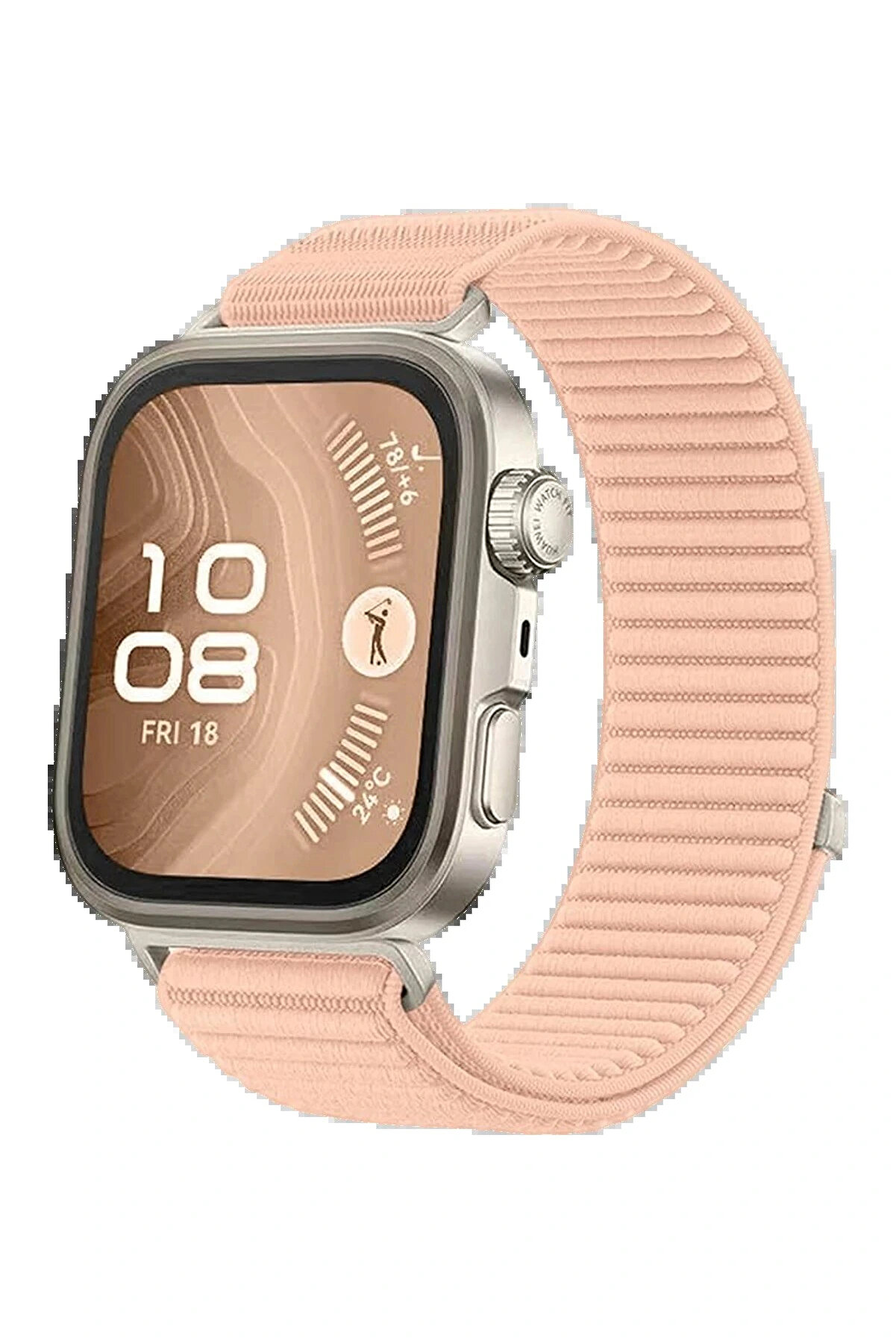 Buti̇k Huawei̇ Fi̇t 4 Brai̇d Kordon - Pudra-(5796)