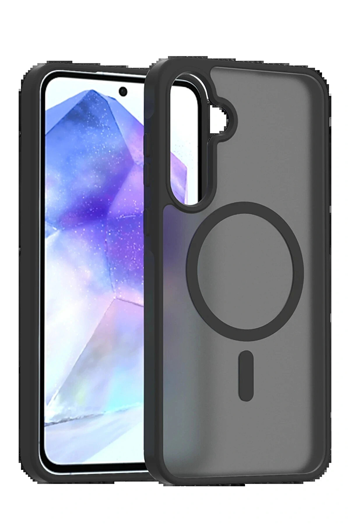 Buti̇k Samsung Galaxy A55 5G Jota Magsafe Kapak - Si̇yah-(5796)