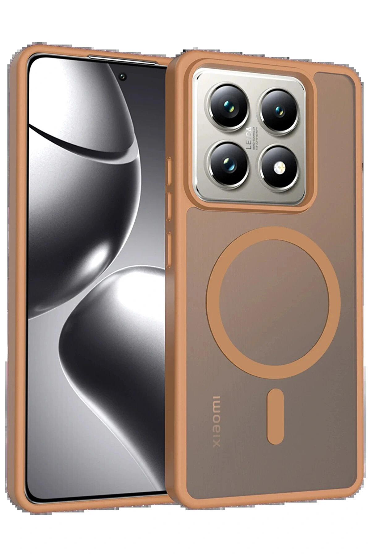 Buti̇k Xi̇aomi̇ Mi̇ 14T Pro Jota Magsafe Kapak - &Ccedil;&ouml;l Ti̇tanyum-(5796)