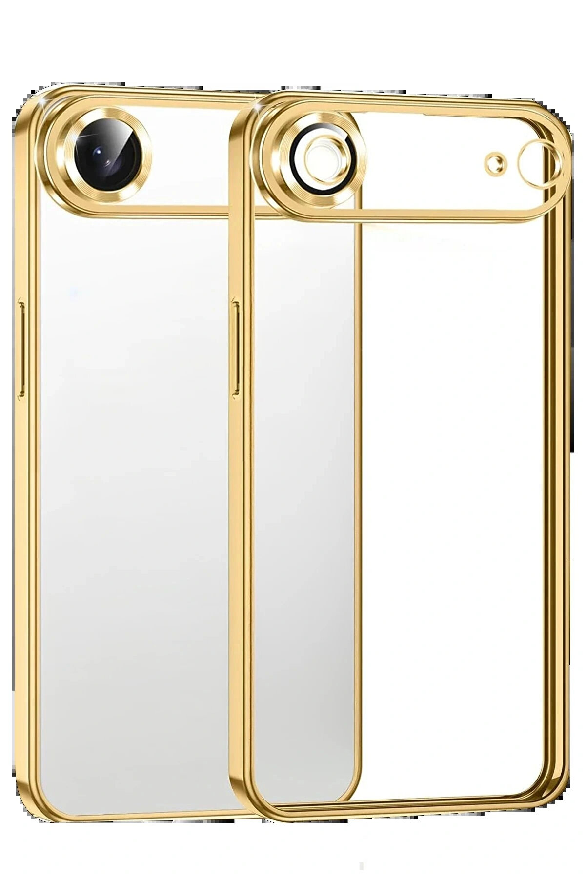 Buti̇k Apple İphone 17 Ai̇r Lensli̇ Si̇li̇kon - Gold-(5796)