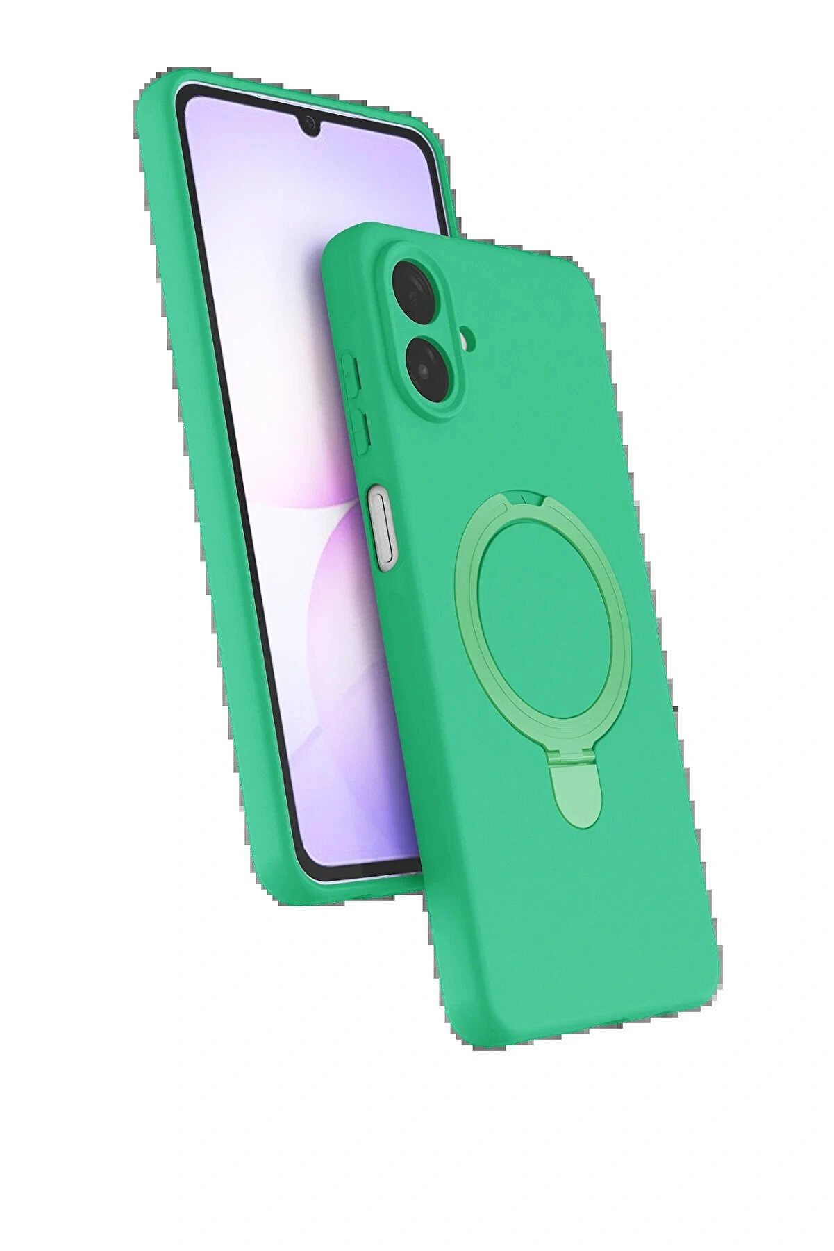 Buti̇k Samsung Galaxy A07 4G Regal Magsafe Standlı Kapak - Yeşi̇l-(5796)