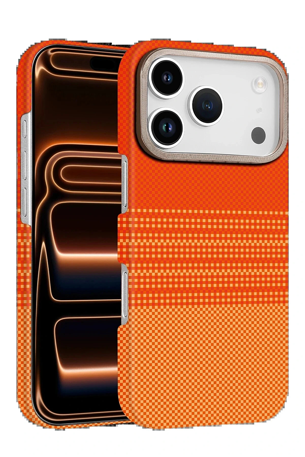 Buti̇k Apple İphone 17 Pro Vega Magsafe Kapak - Sarı-(5796)