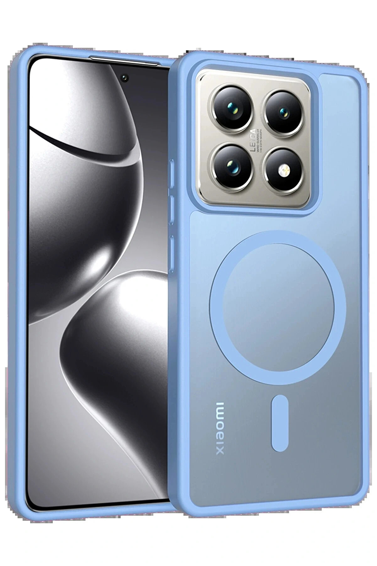 Buti̇k Xi̇aomi̇ Mi̇ 14T Pro Jota Magsafe Kapak - A&ccedil;ık Mavi̇-(5796)