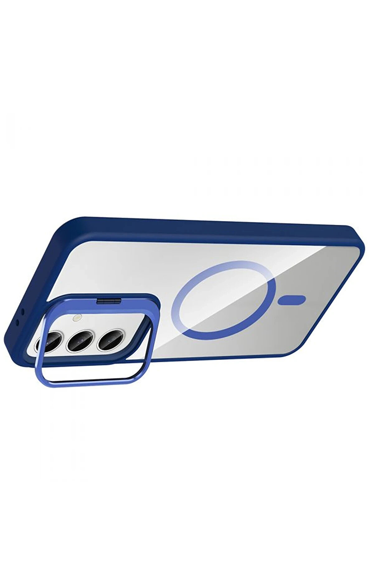 Buti̇k Harmonyaura Samsung Galaxy S24 Fe Remi̇m Lensli̇ Magsafe Standlı Kapak - Laci̇vert