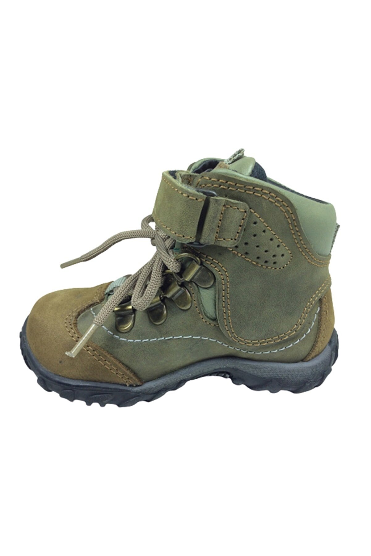 Erkek Çocuk Bot Haki̇ Track Bağcık Ve Cırtlı Ayakkabı