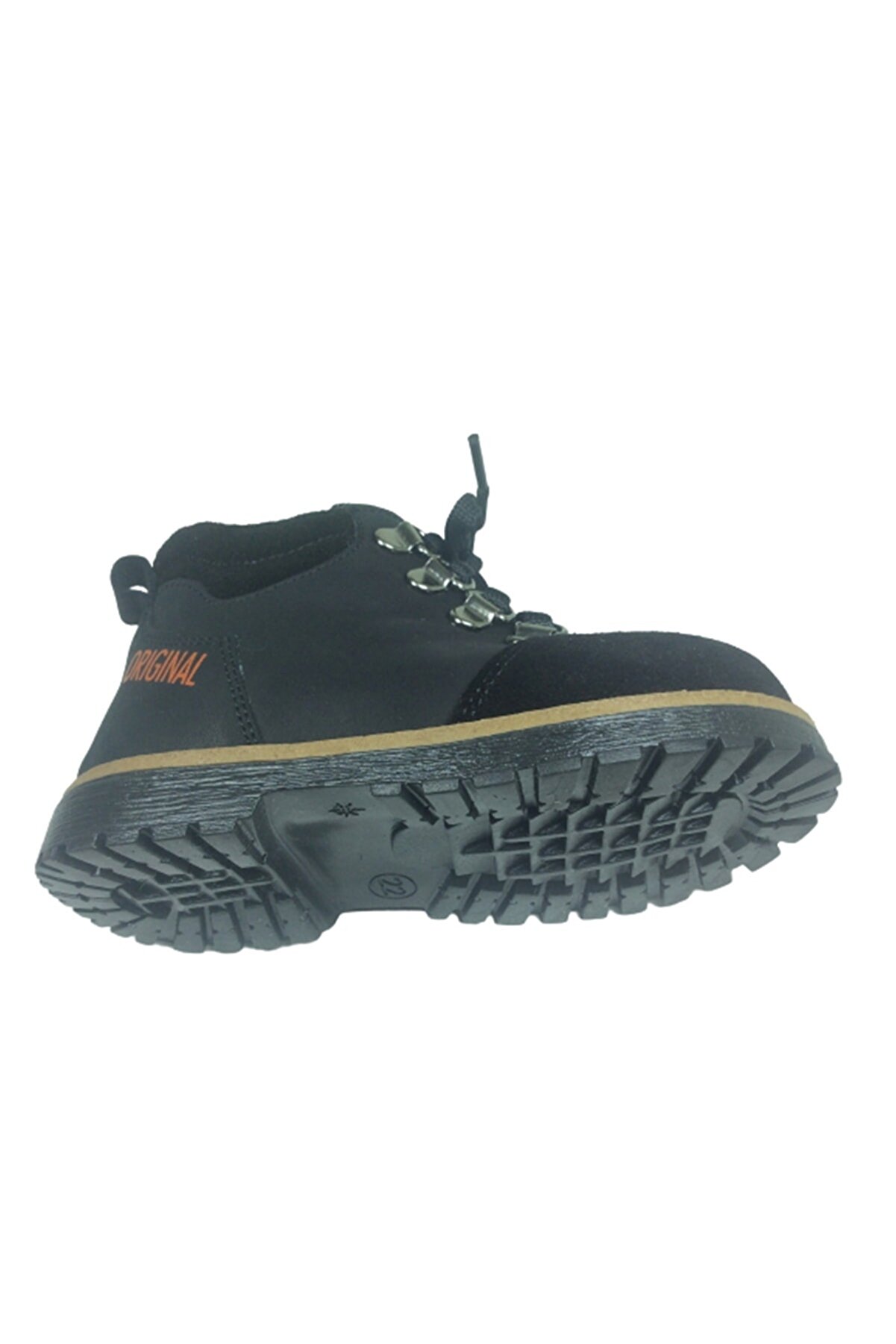 Bebe Erkek Çocuk Bot Si̇yah Deri̇ Anatomi̇k Bağcıklı Fermuarlı