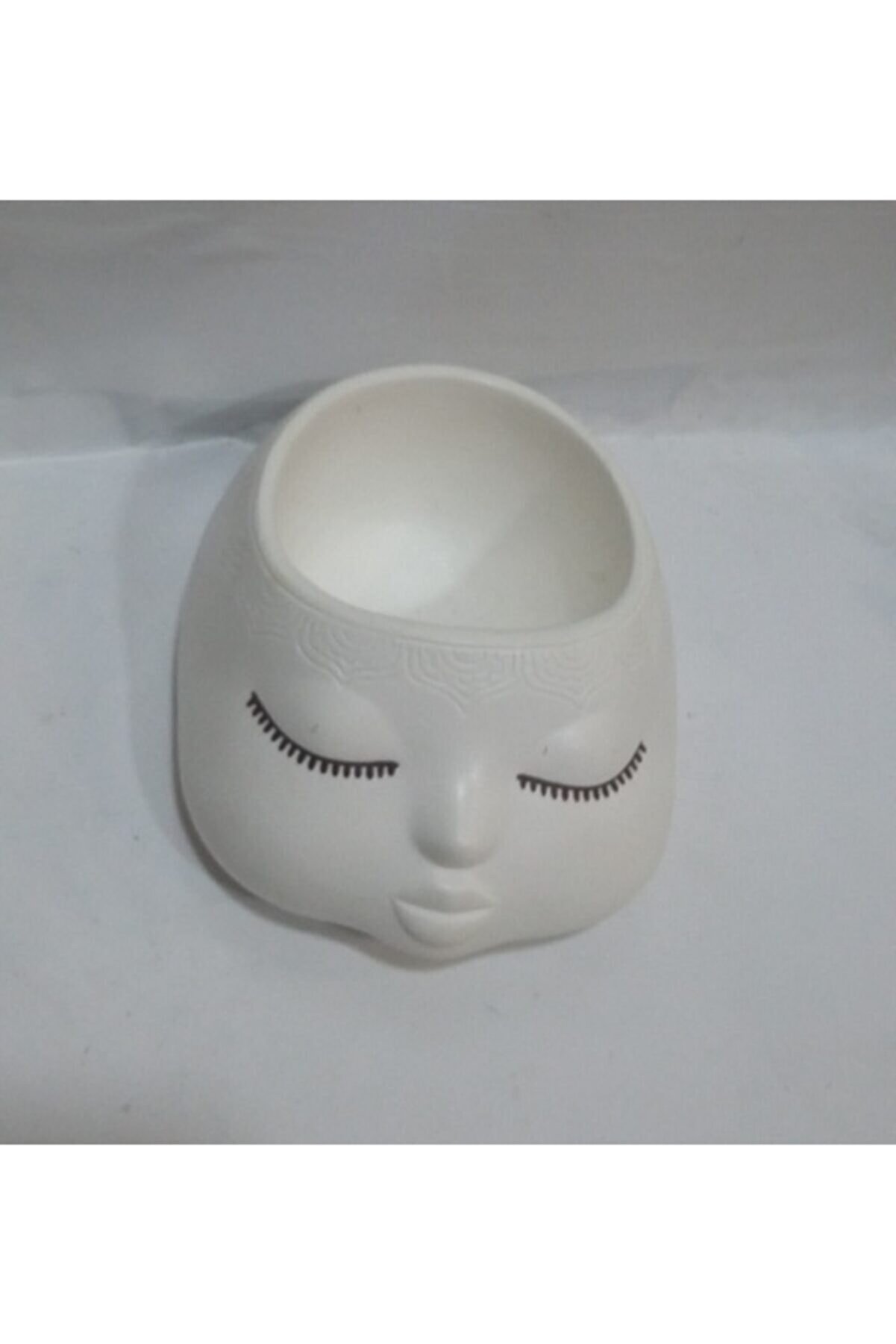 Kalıpcınızburada Sevi̇mli̇ Yüz Saksı Si̇li̇kon Kalıp