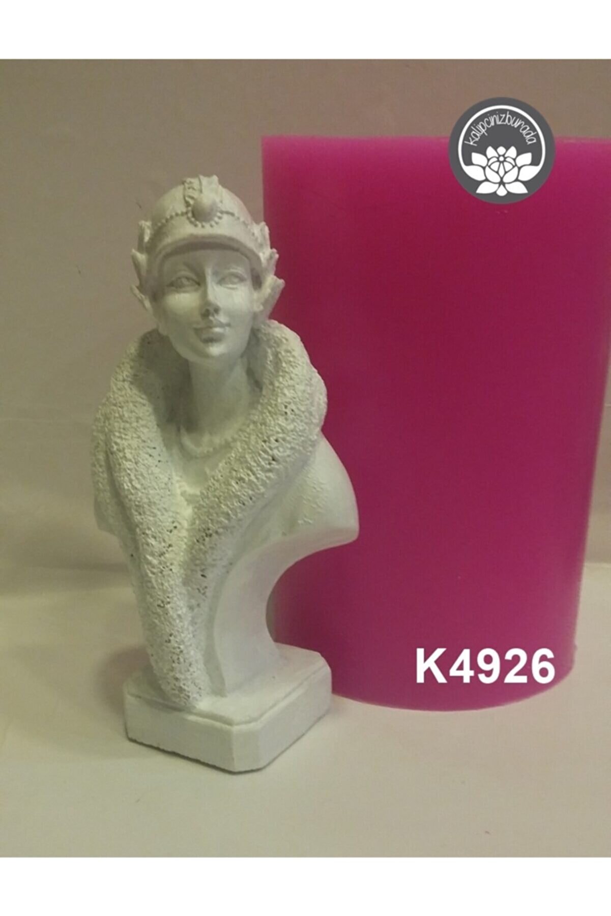 Kalıpcınızburada Kürklü Kadın Bi̇blo Si̇li̇kon Kalıp