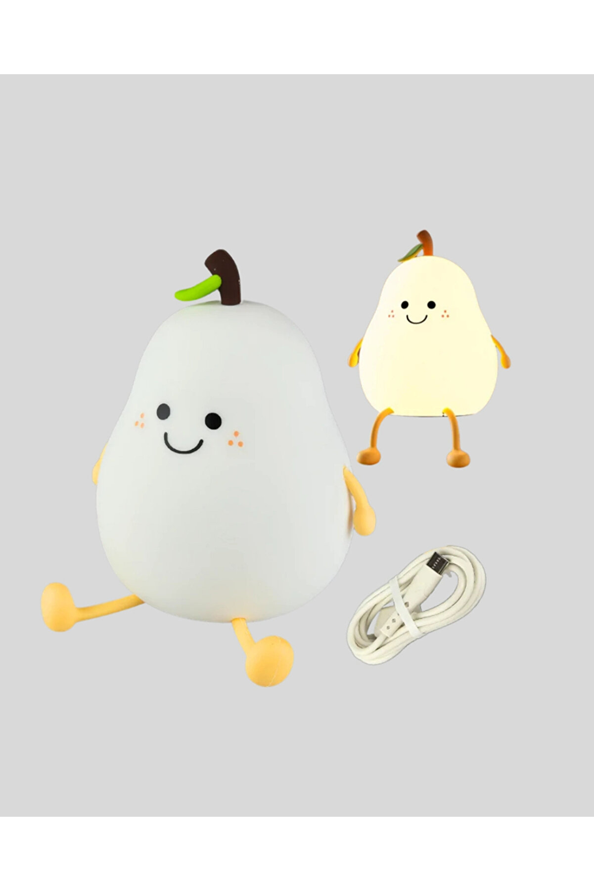 Buti̇k Usb Şarjlı Armut Gece Lambası Dokunmati̇k Renk Deği̇şi̇mli̇