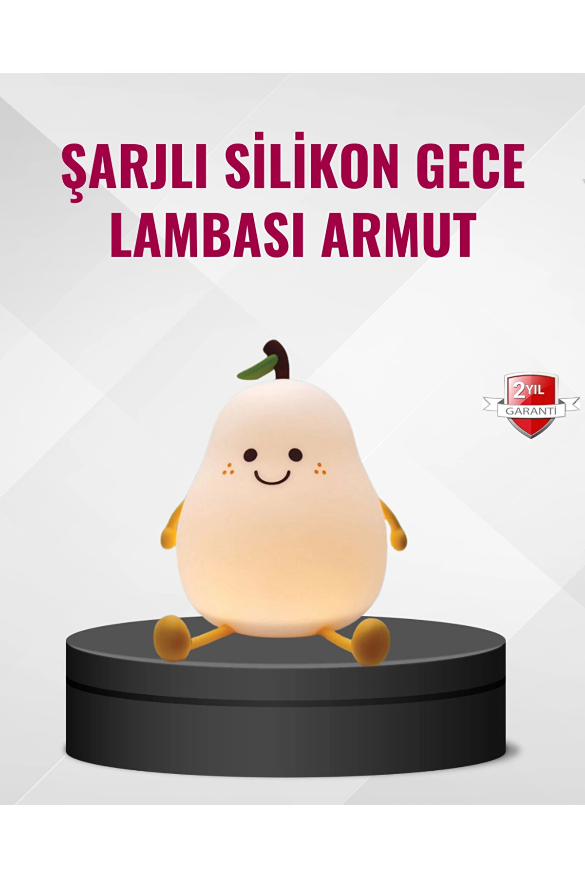 Buti̇k Armut Gece Lambası Usb Şarjlı Ayarlanabi̇li̇r Led Işık