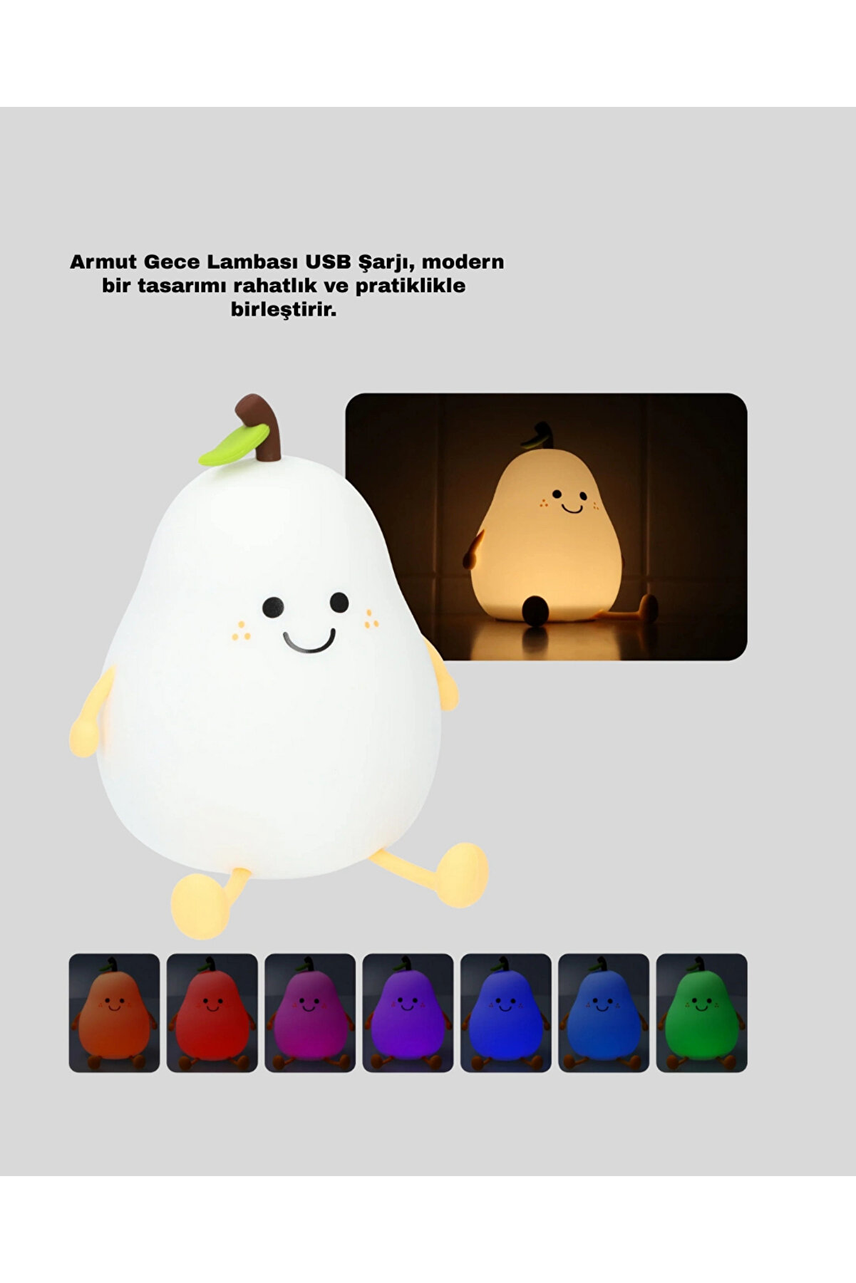 Buti̇k Modern Armut Gece Lambası Kablosuz Şarjlı Led Aydınlatma