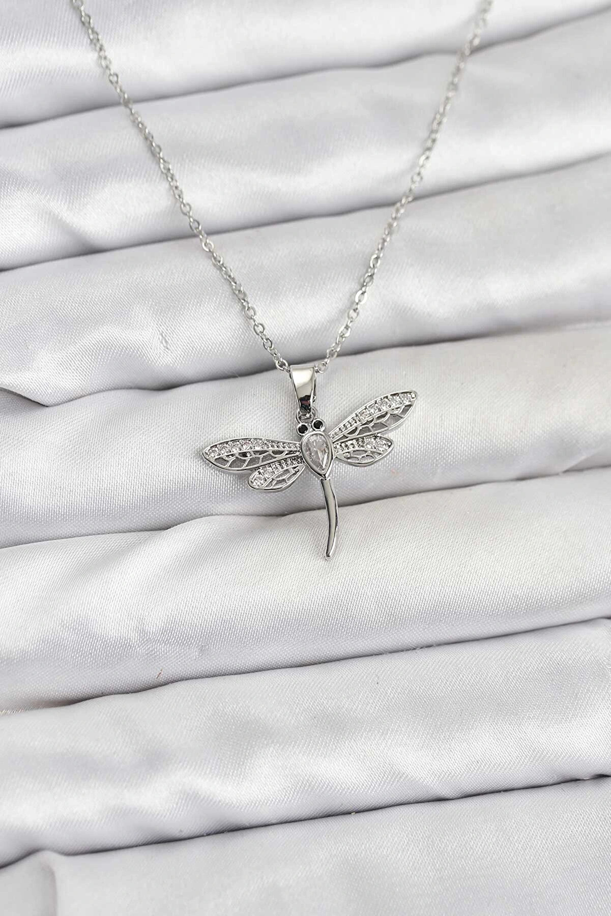 Buti̇k 316L &Ccedil;eli̇k Zi̇nci̇r G&uuml;m&uuml;ş Renk Yusuf&ccedil;uk Model Kadın Kolye