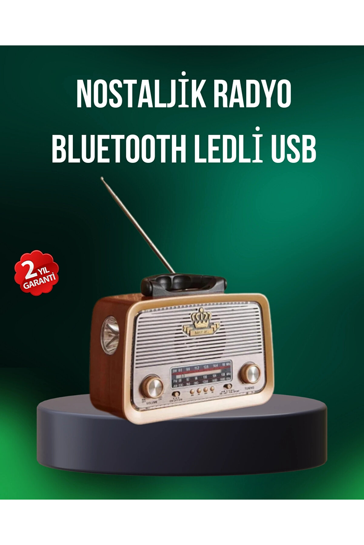 Buti̇k Taşınabi̇li̇r Nostalji̇ Radyo Bluetooth Usb Aux Gi̇ri̇şli̇