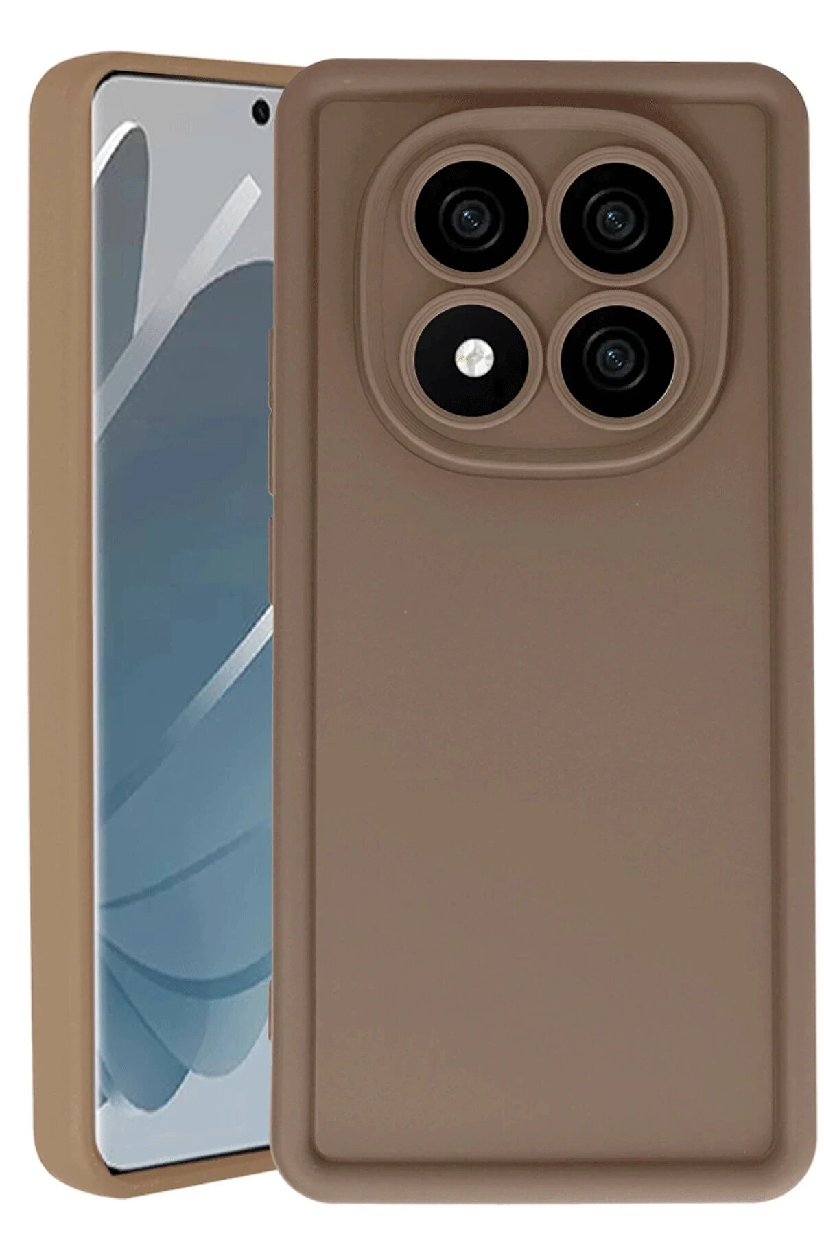 Buti̇k Xi̇aomi̇ Redmi̇ Note 14 Pro 5G Kılıf Vi̇era Si̇li̇kon - Kahverengi̇-(5796)