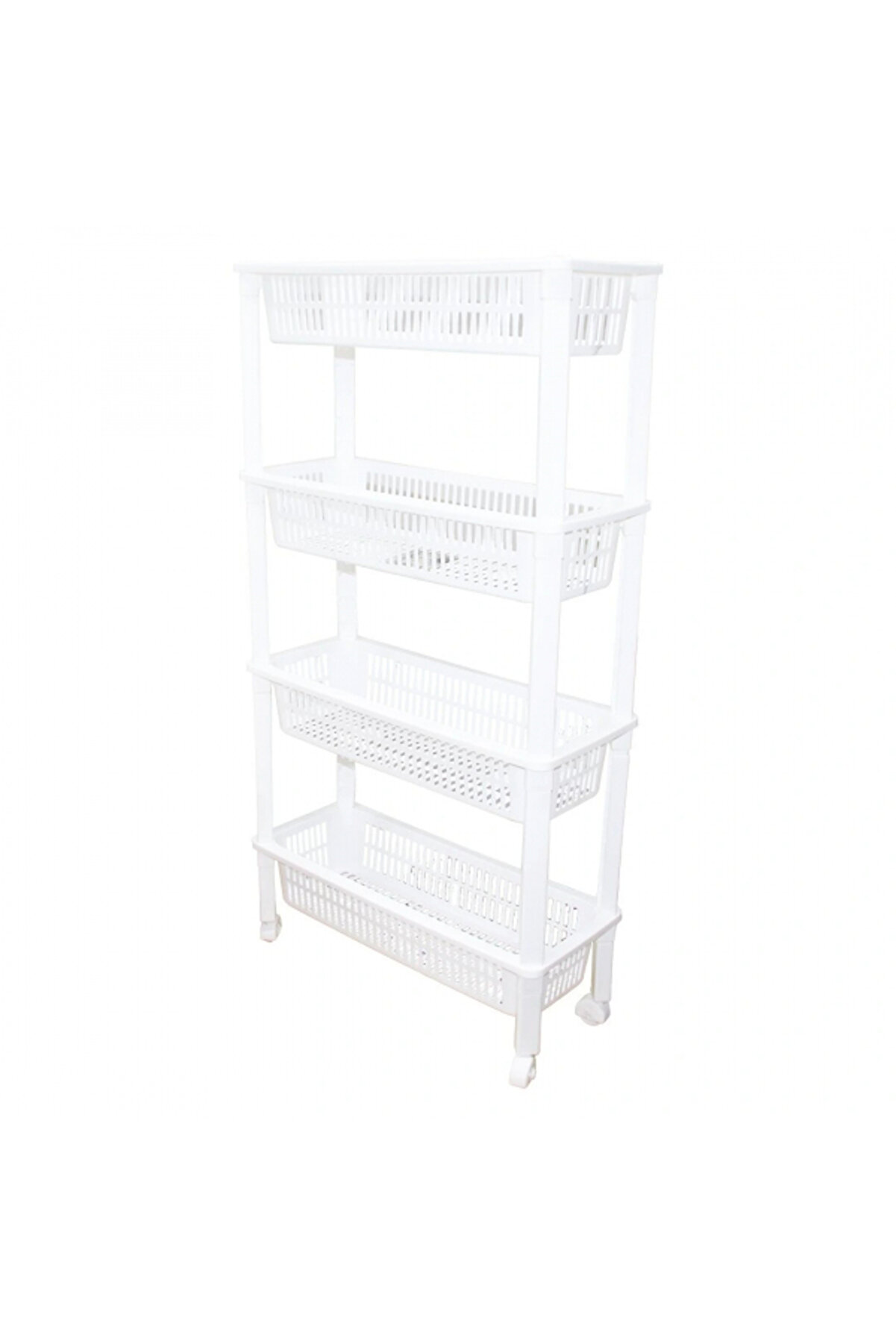 Go İthalat 4 Katlı D&uuml;zenleyi̇ci̇ - Raf &Uuml;ni̇tesi̇ Tekerlekli̇ 510X205X945Mm (5324)