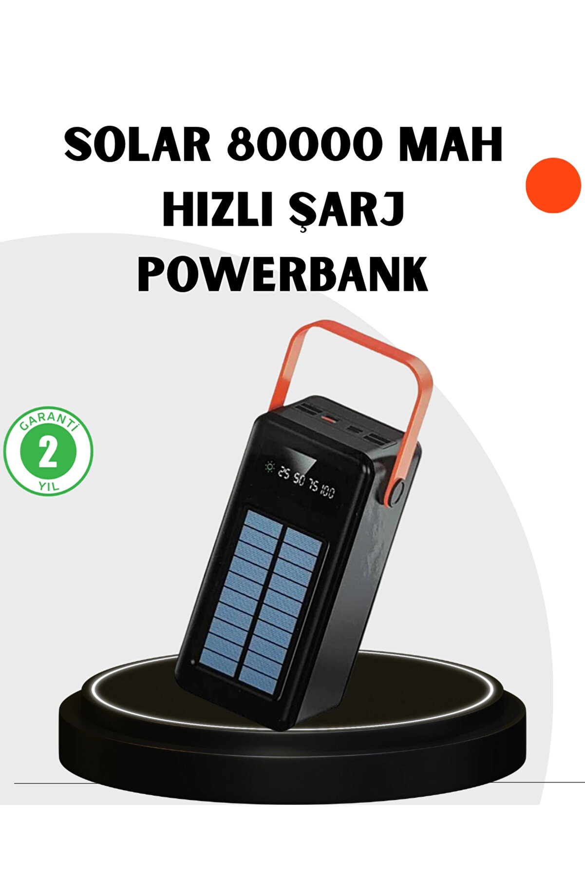 Buti̇k Powerbank Hızlı Şarj Solar G&uuml;neş Enerji̇li̇ &Ccedil;ok Gi̇ri̇şli̇