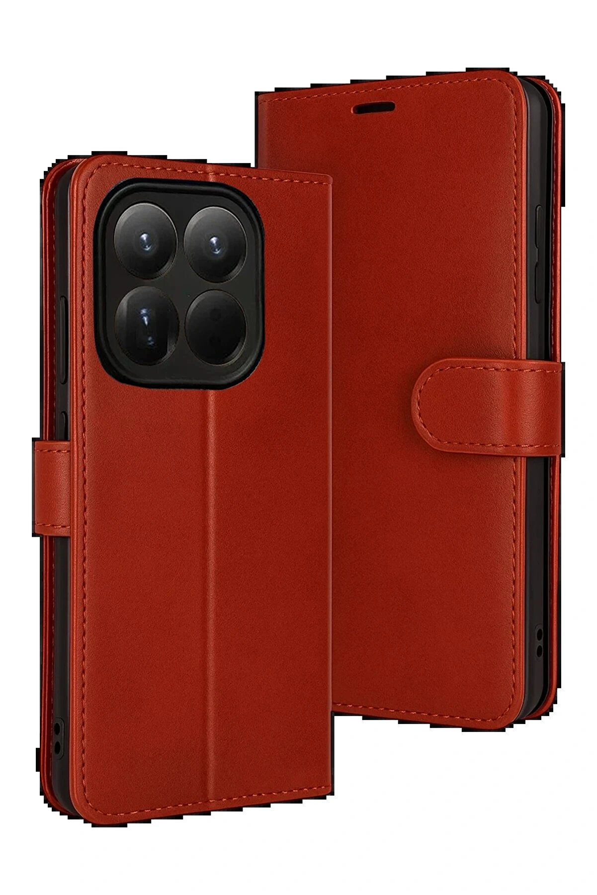 Buti̇k Xi̇aomi̇ Mi̇ 15T Trend S Plus Kapaklı Kılıf - Kırmızı-(5796)