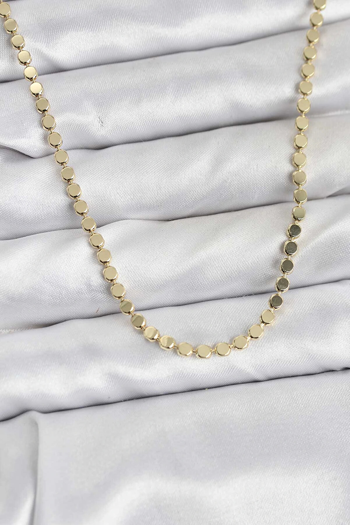 Buti̇k 316L &Ccedil;eli̇k Zi̇nci̇r Gold Renk Ezme Zi̇nci̇r Model 65 Cm Kadın Kolye