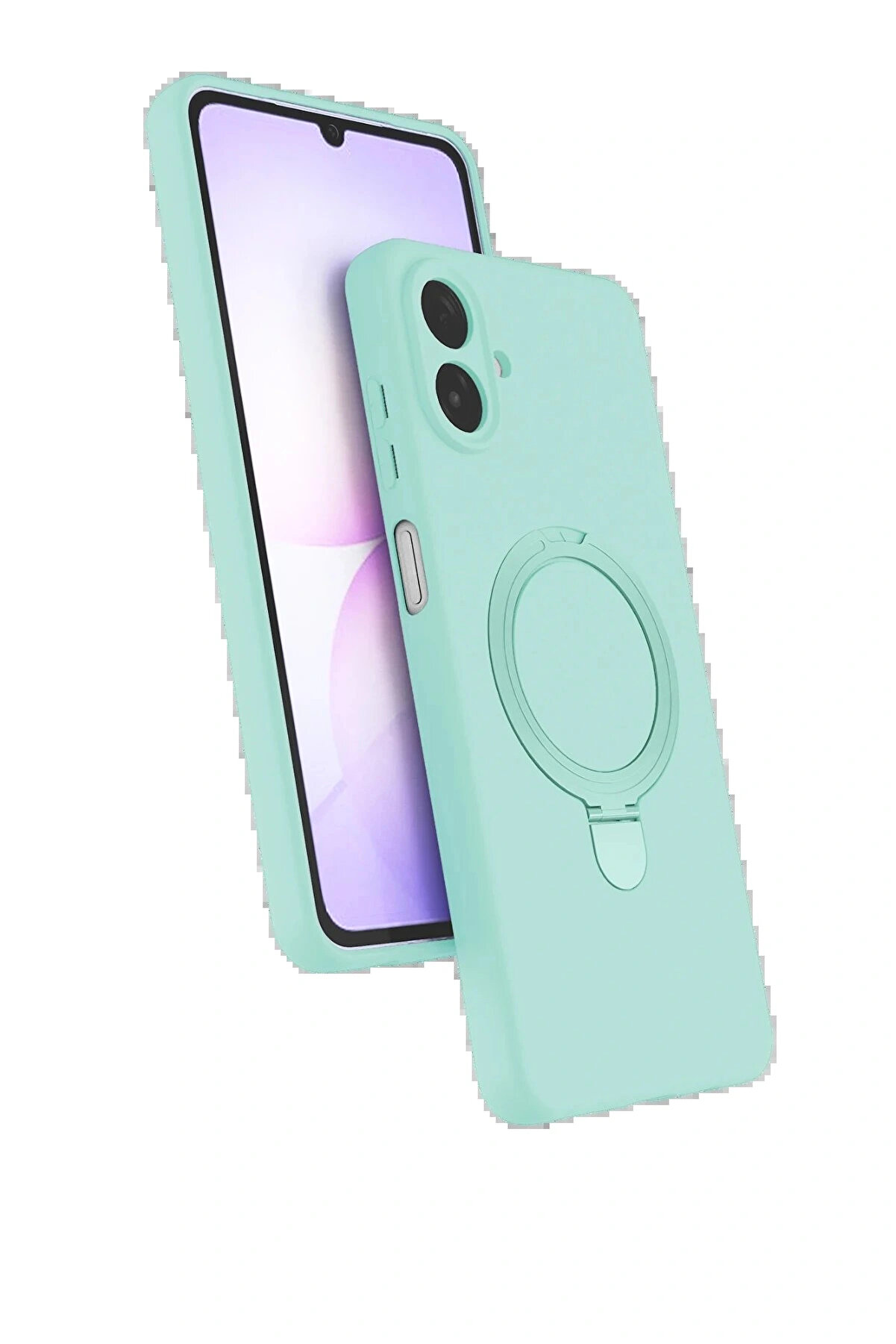 Buti̇k Samsung Galaxy A07 4G Regal Magsafe Standlı Kapak - Su Yeşi̇li̇-(5796)