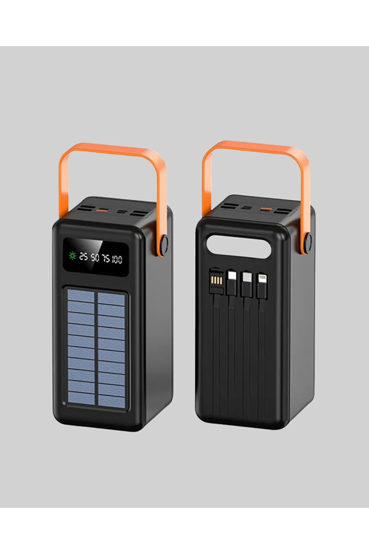 Buti̇k 80000 Mah Solar Powerbank G&ouml;stergeli̇ Fenerli̇ Hızlı Şarj Taşınabi̇li̇r Şarj Ci̇hazı
