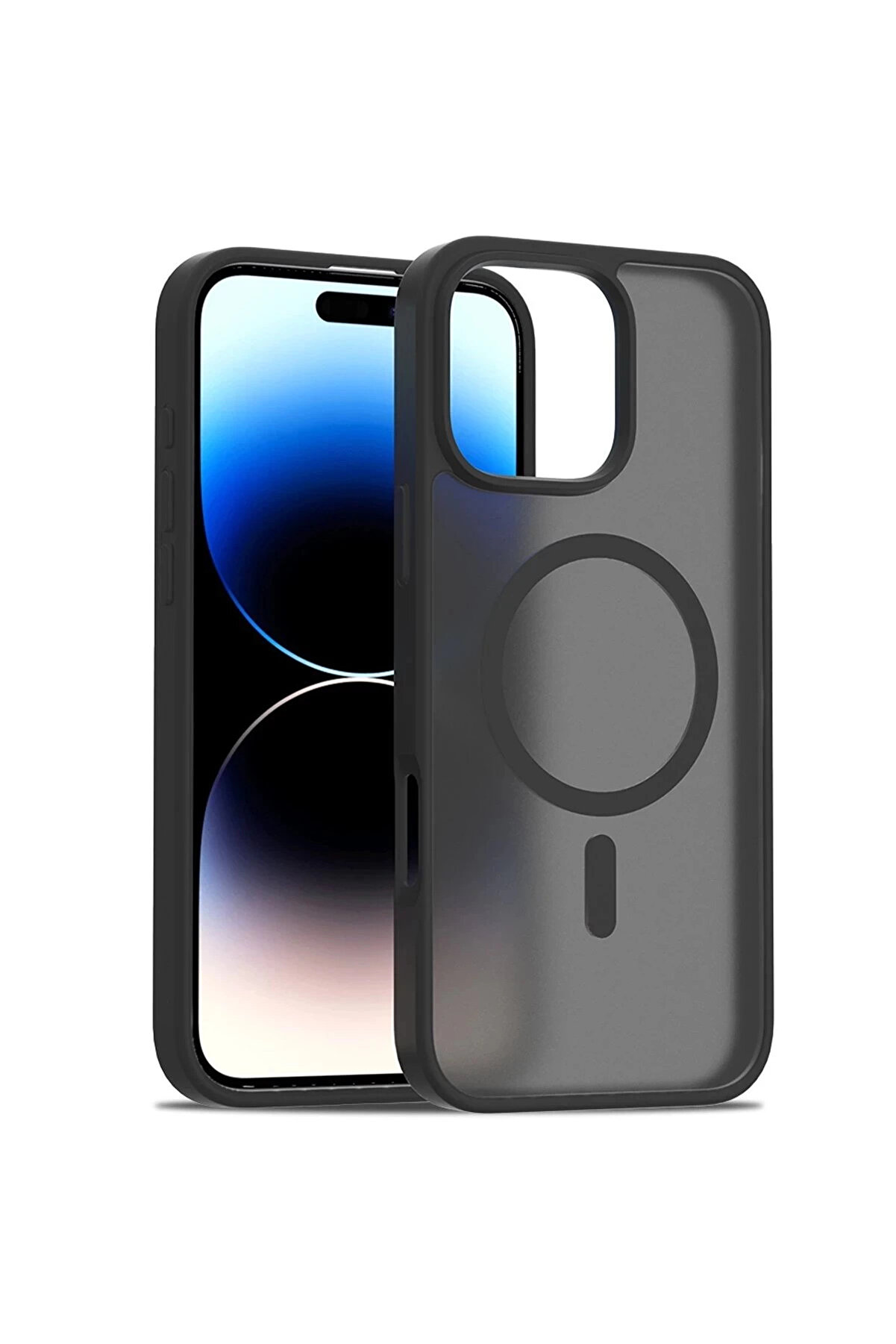 Buti̇k İphone 16 Pro Jota Magsafe Kapak - Si̇yah-(5796)