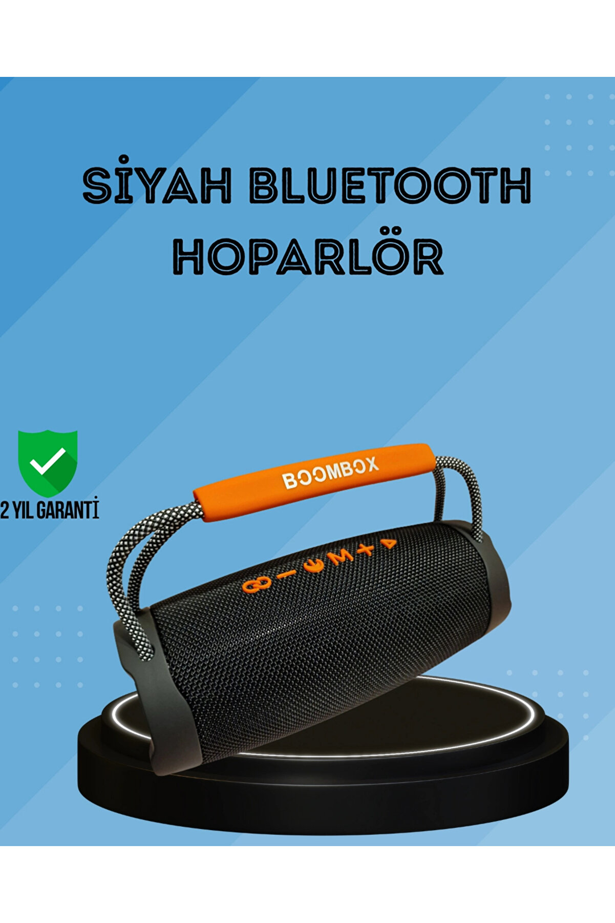 Buti̇k Rgb Efektli̇ Deri̇n Baslı Kablosuz Taşınabi̇li̇r Hoparl&ouml;r