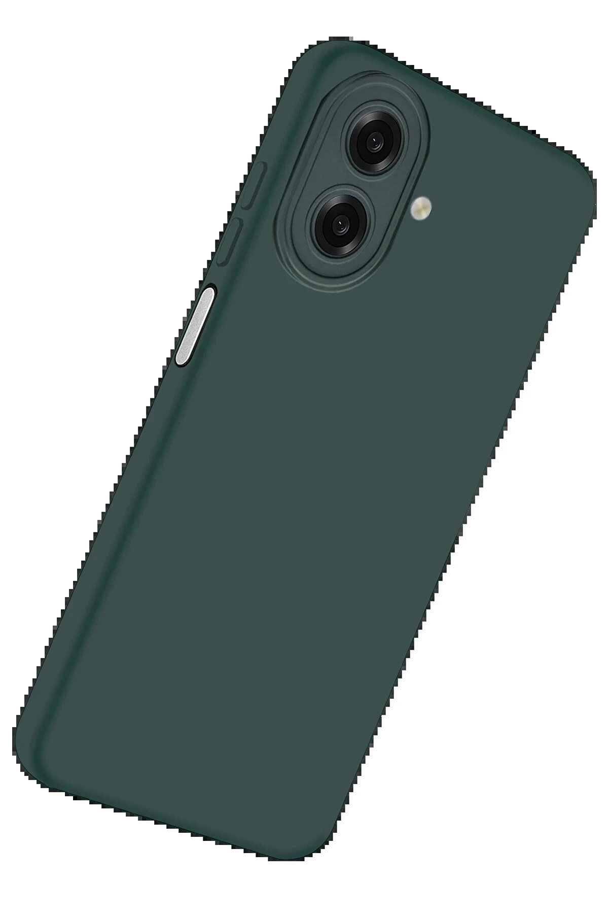 Buti̇k Samsung Galaxy A07 Nano İ&ccedil;i̇ Kadi̇fe Si̇li̇kon - K.yeşi̇l-(5796)