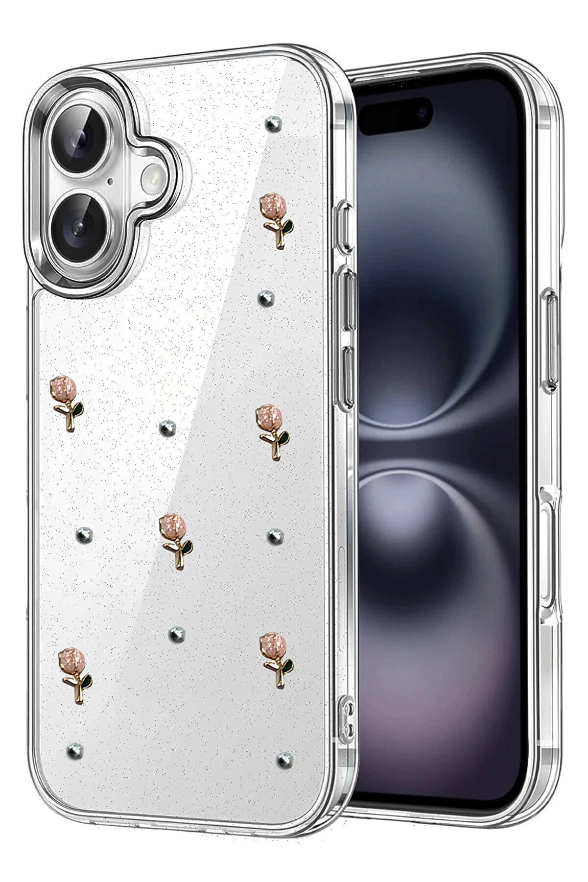 Buti̇k Apple İphone 16 Fi̇yonk Desenli̇ Kapak - Desen 5-(5796)