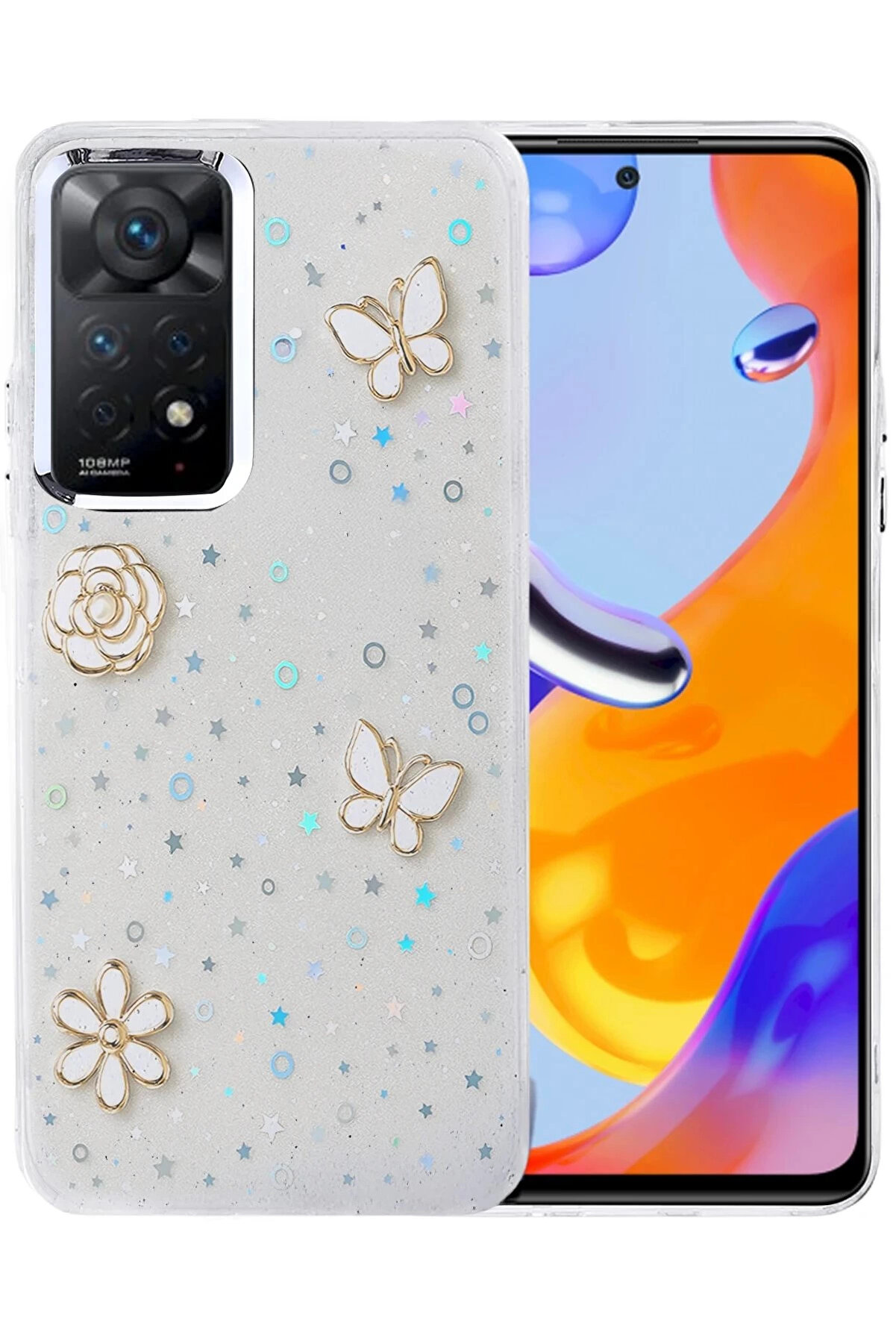 Buti̇k Xi̇aomi̇ Redmi̇ Note 11 Pro Fi̇yonk Desenli̇ Kapak - Desen 2-(5796)