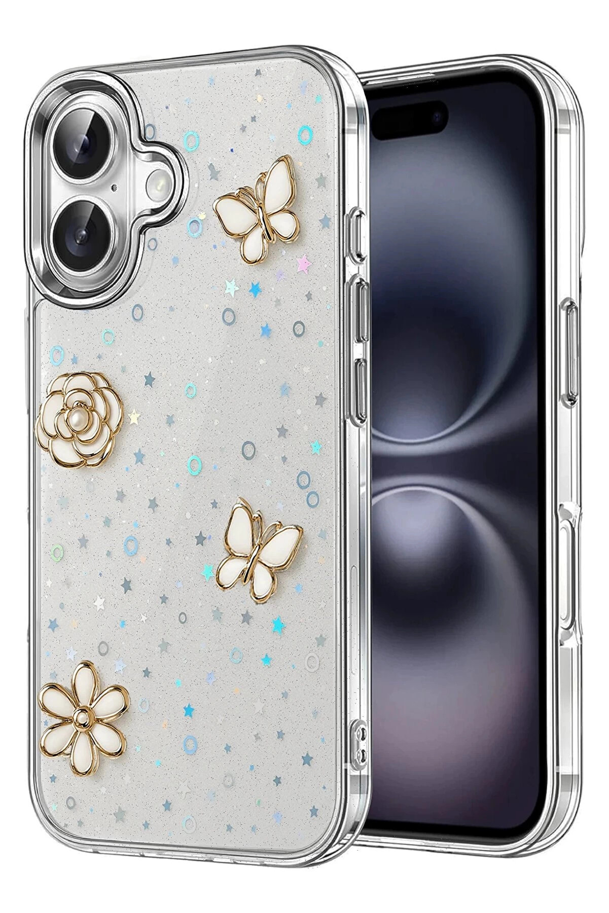 Buti̇k Apple İphone 16 Plus Fi̇yonk Desenli̇ Kapak - Desen 2-(5796)