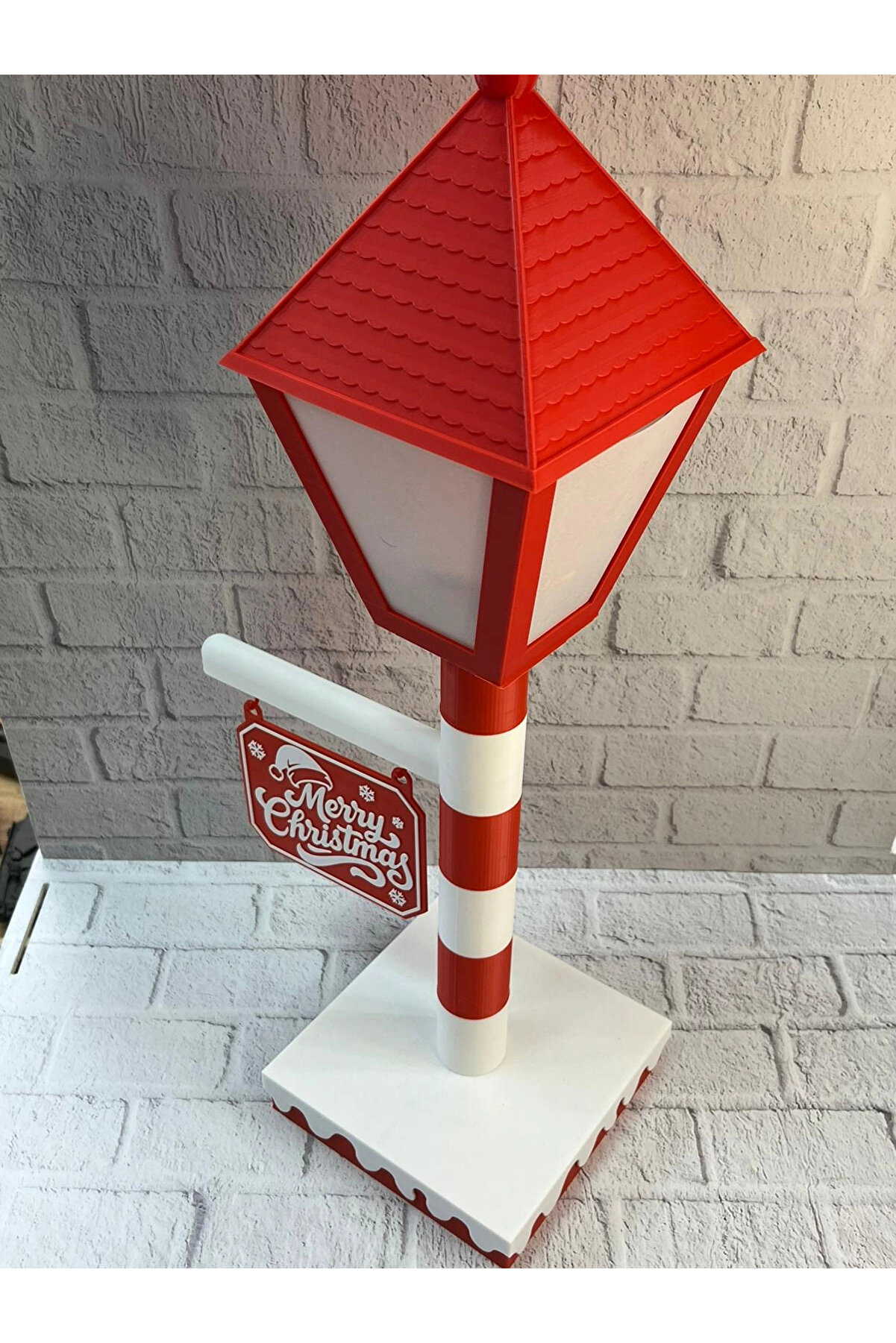 Buti̇k Noel Temalı Tabelalı Lamba Dekorati̇f Aydınlatma Yılbaşı S&uuml;s&uuml;