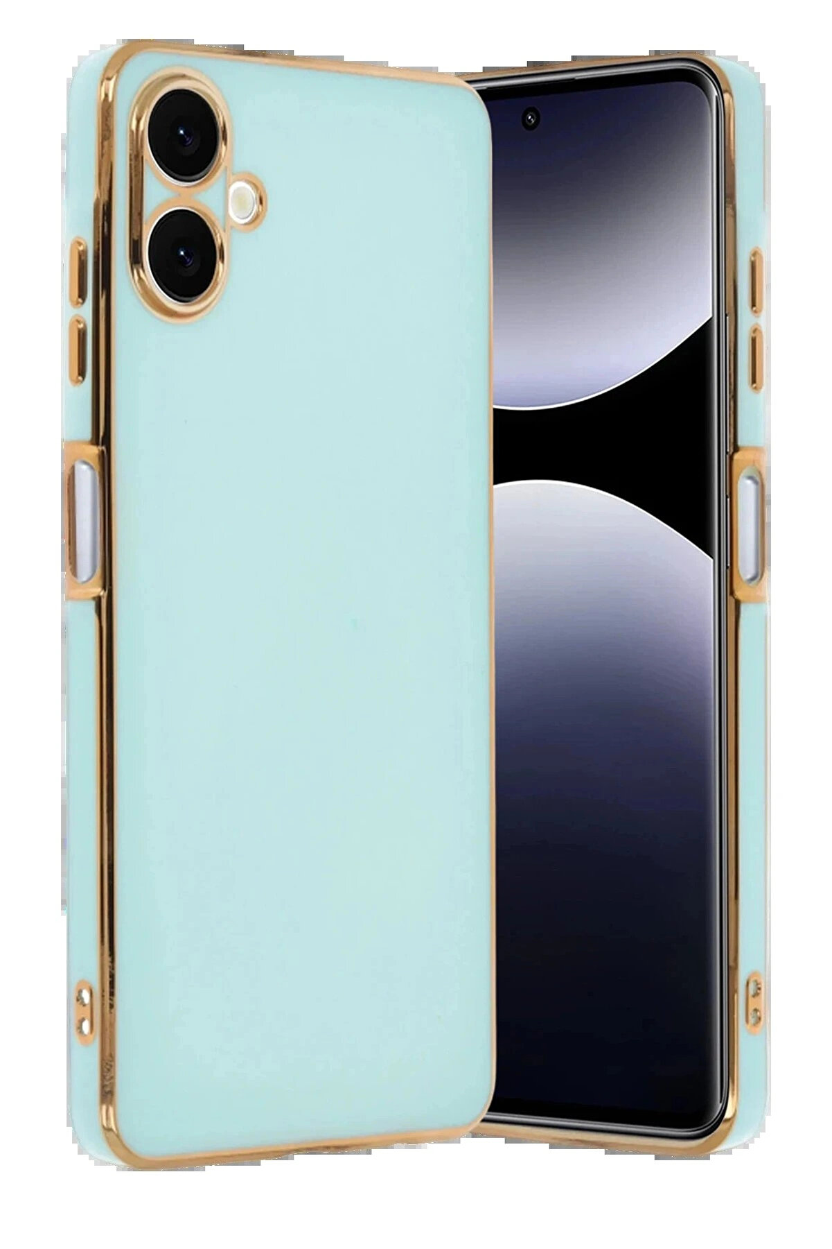 Buti̇k Samsung Galaxy A07 4G Volet Si̇li̇kon - A&ccedil;ık Yeşi̇l-(5796)