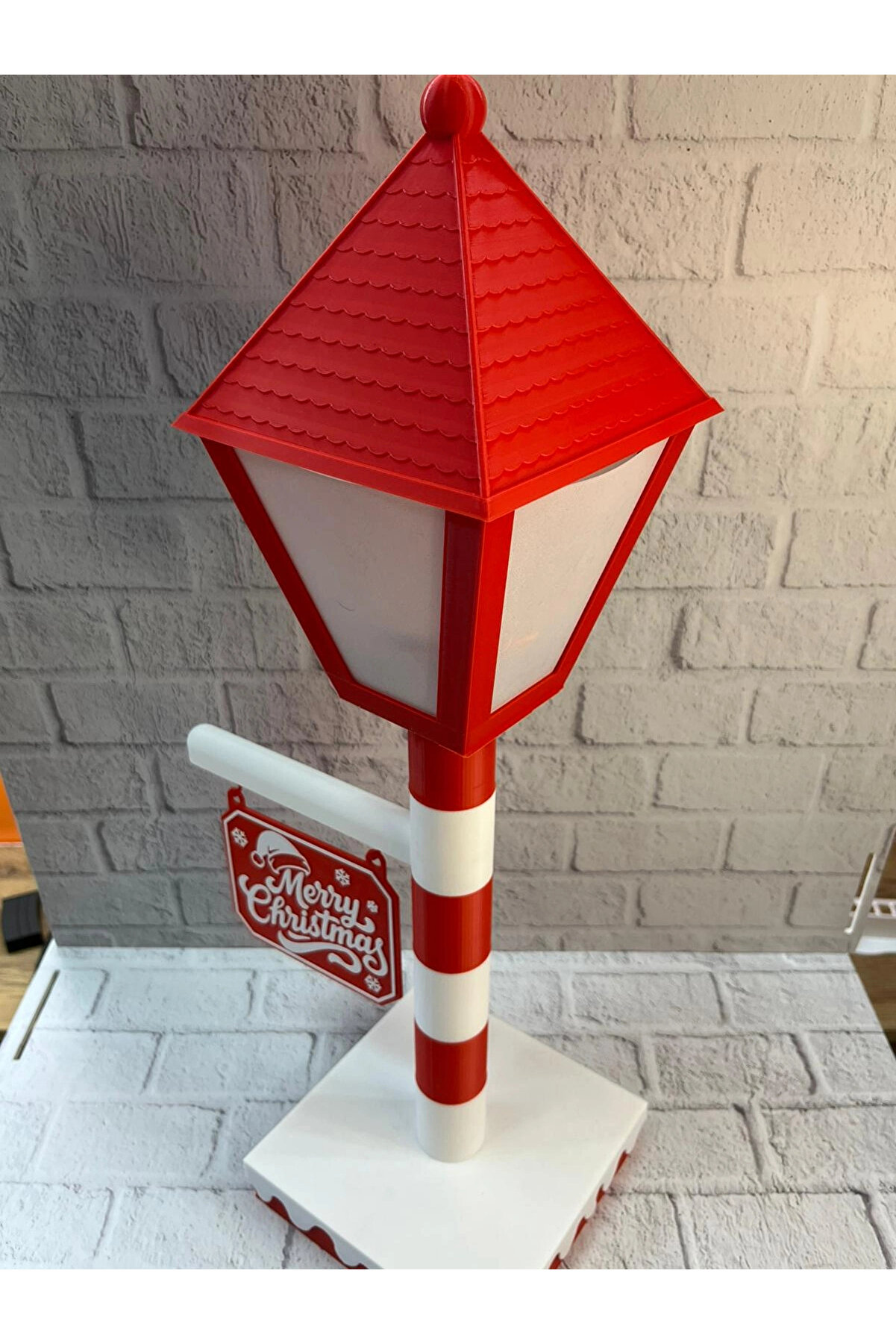 Buti̇k Noel Temalı Tabelalı Lamba Dekorati̇f Aydınlatma Yılbaşı S&uuml;s&uuml;