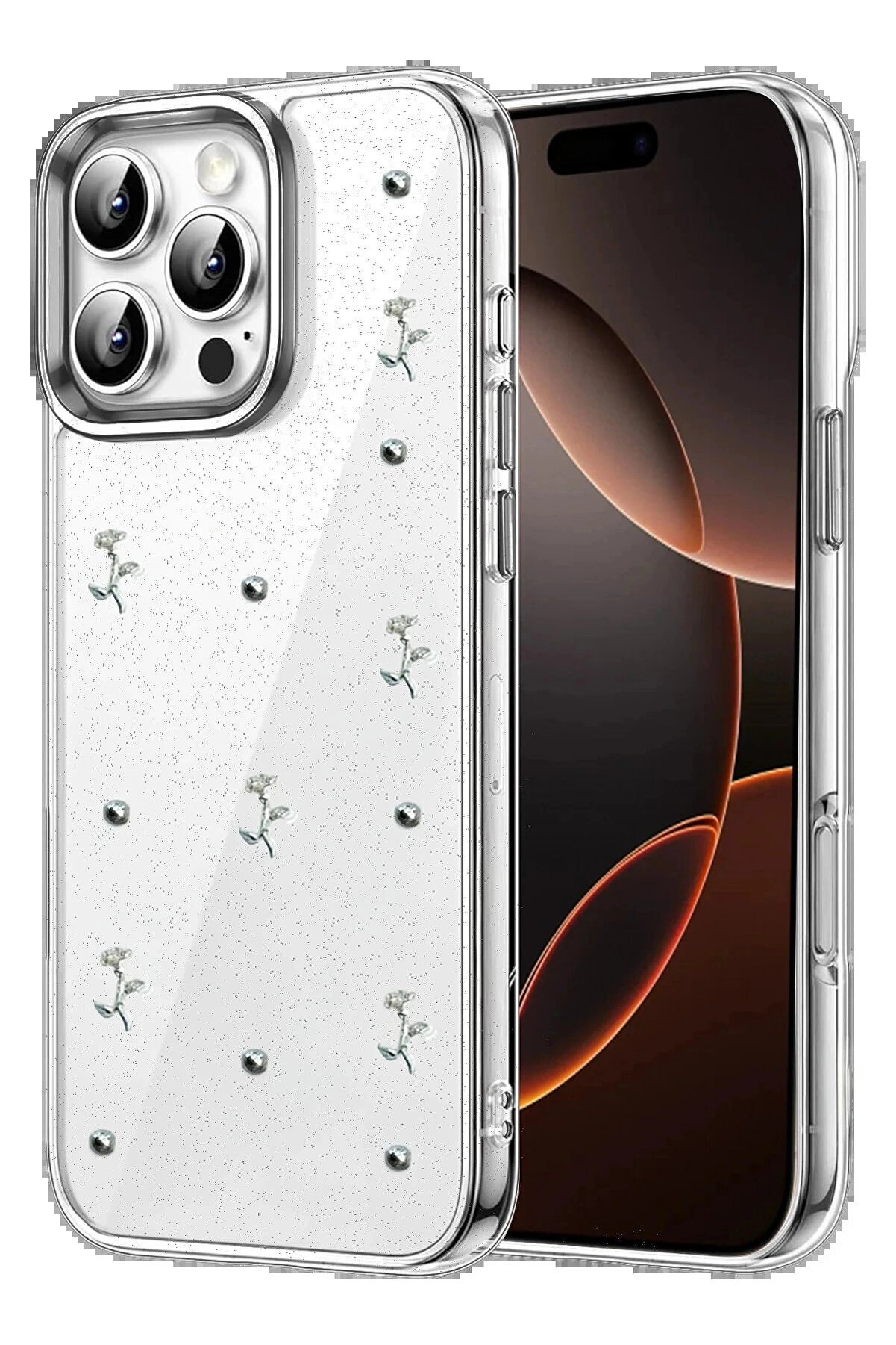 Buti̇k Apple İphone 16 Pro Fi̇yonk Desenli̇ Kapak - Desen 7-(5796)