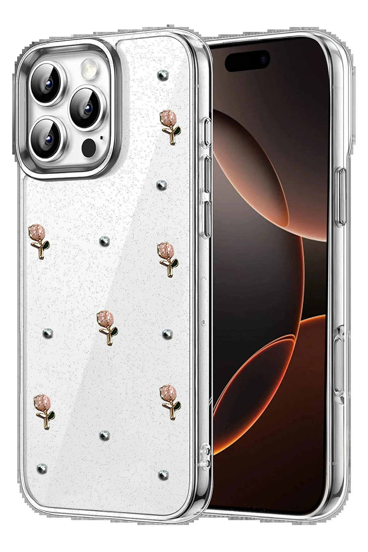 Buti̇k Apple İphone 16 Pro Fi̇yonk Desenli̇ Kapak - Desen 5-(5796)