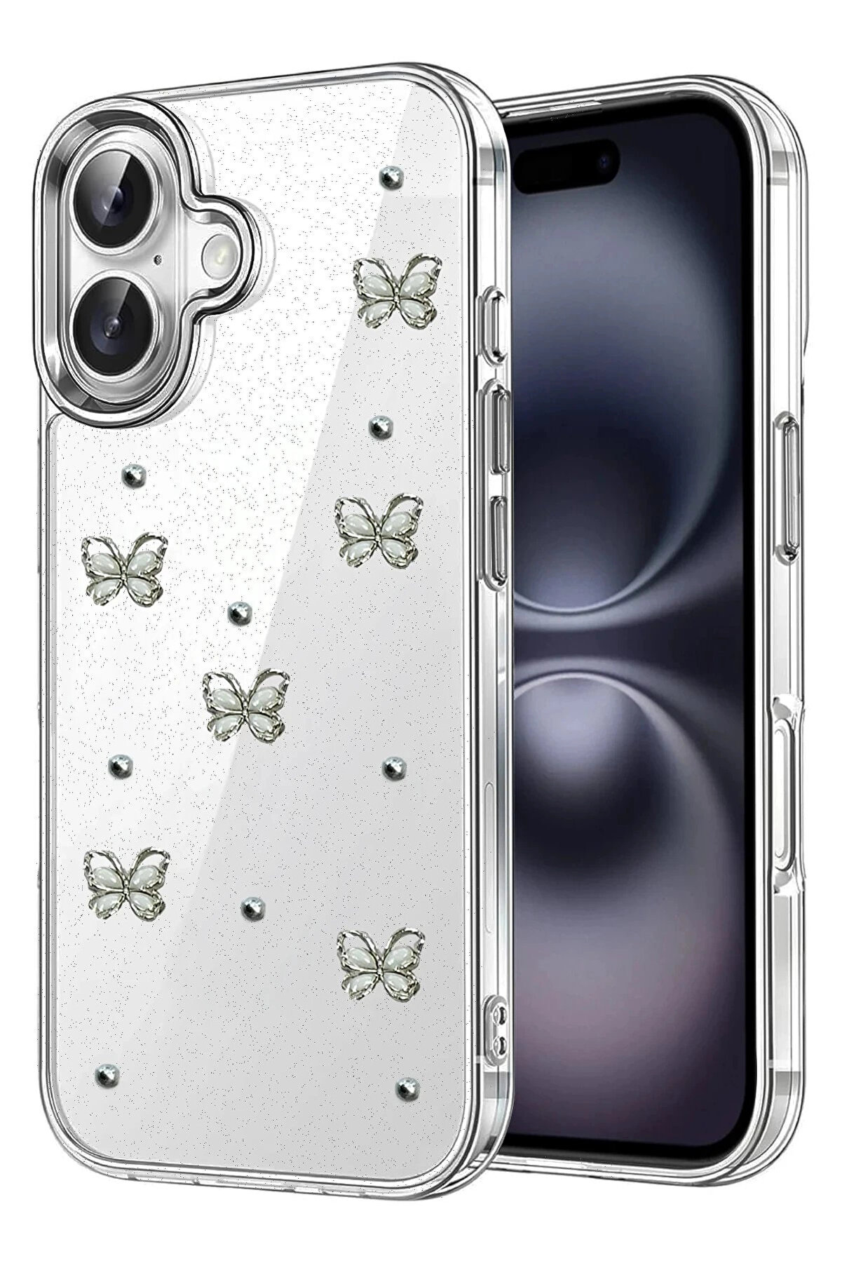 Buti̇k Apple İphone 16 Fi̇yonk Desenli̇ Kapak - Desen 1-(5796)