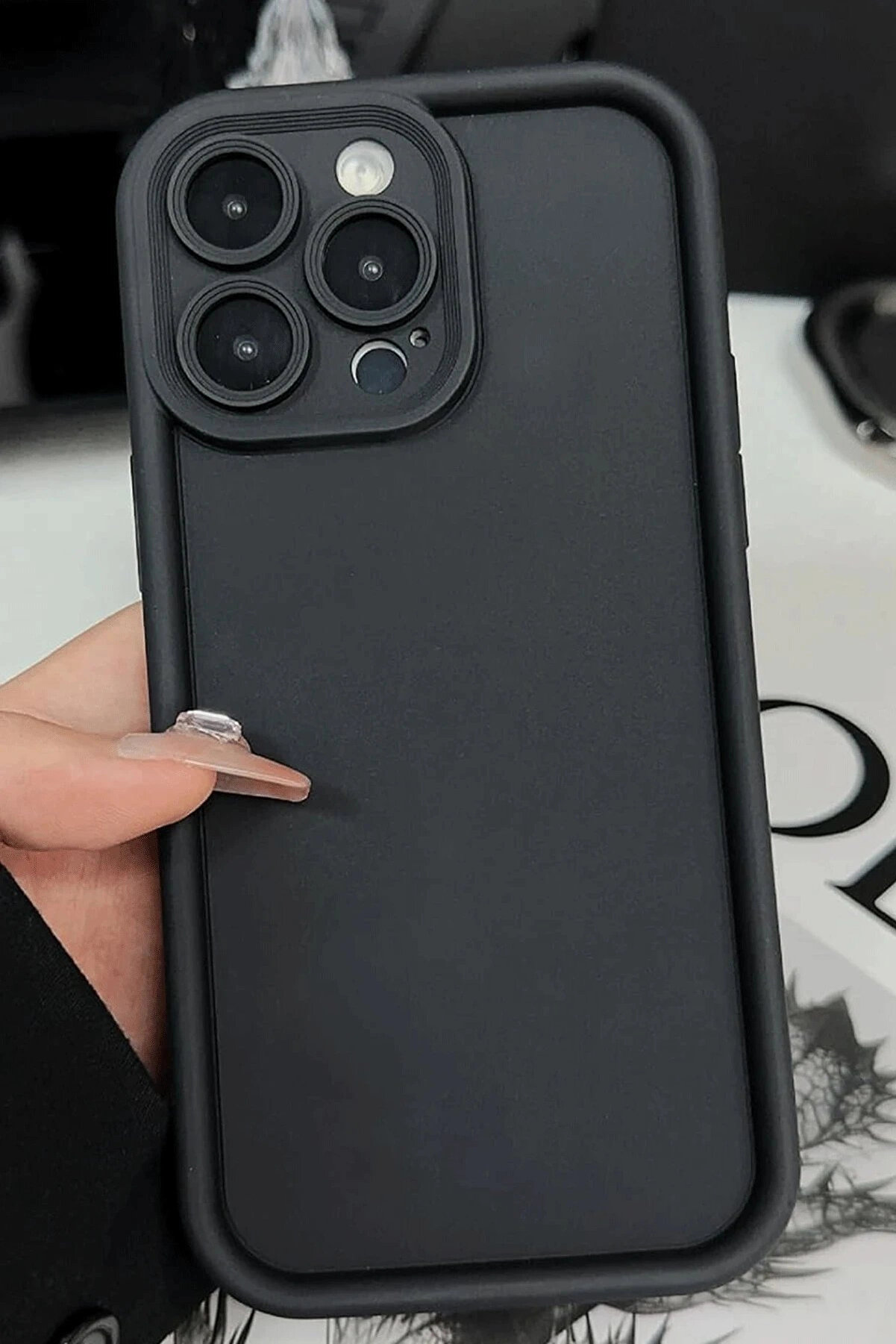 Buti̇k İphone 11 Kılıf Vi̇era Si̇li̇kon - Kahverengi̇-(5796)