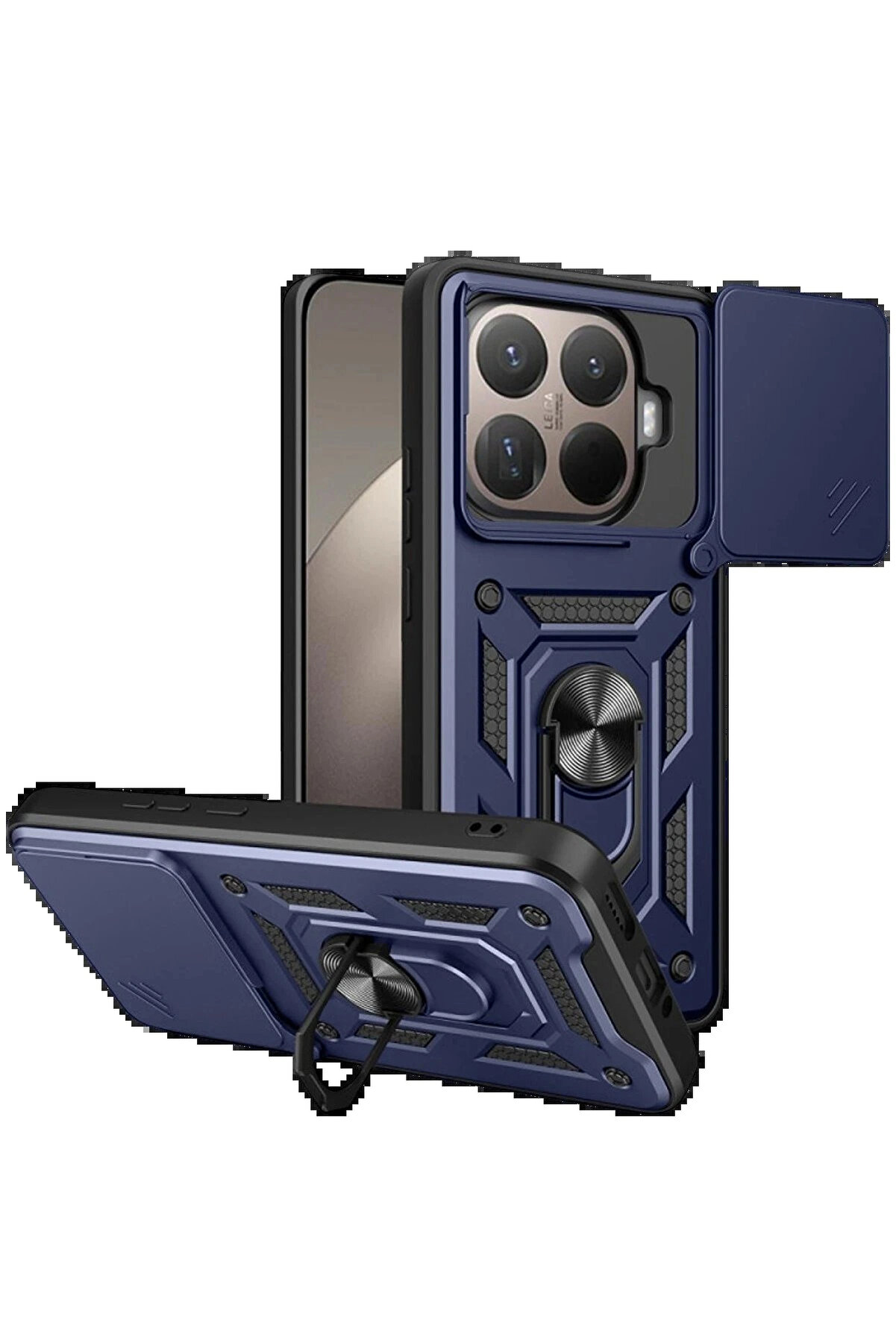 Buti̇k Xi̇aomi̇ Mi̇ 15T Pro Pars Lens Y&uuml;z&uuml;kl&uuml; Si̇li̇kon - Laci̇vert-(5796)