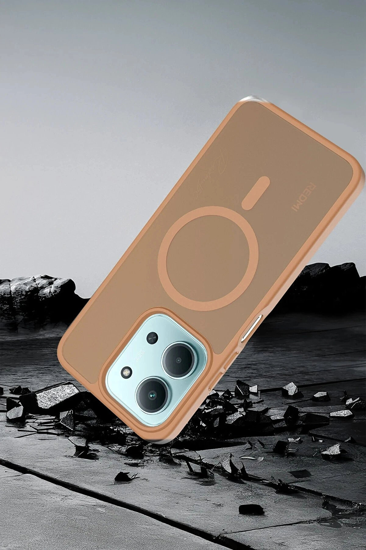 Buti̇k Xi̇aomi̇ Redmi̇ 15C 4G Jota Magsafe Kapak - &Ccedil;&ouml;l Ti̇tanyum-(5796)