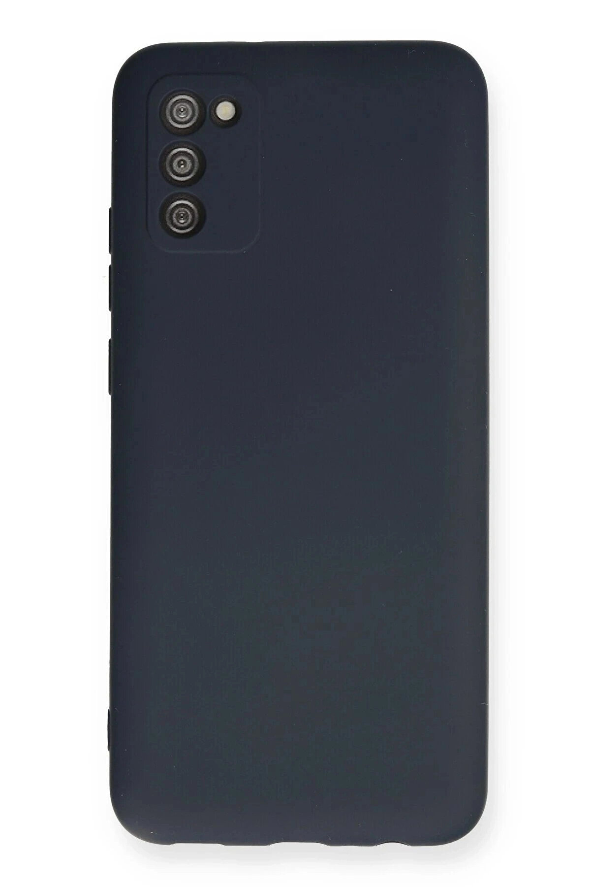 Buti̇k Samsung Galaxy A02S Kılıf Nano İ&ccedil;i̇ Kadi̇fe Si̇li̇kon - Laci̇vert-(5796)