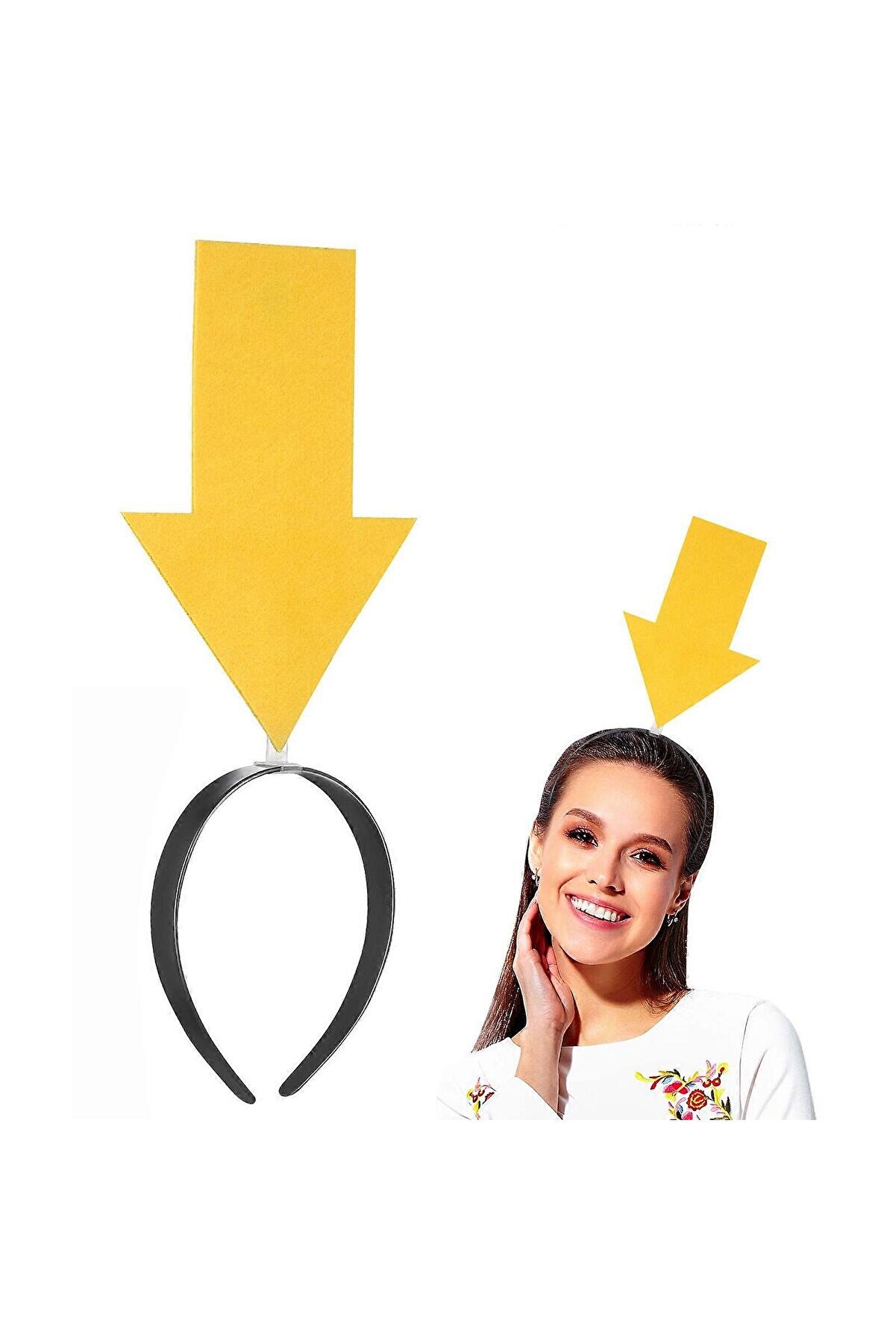 Ethab Ti̇caret Ki̇şi̇selleşti̇ri̇lebi̇li̇r Ok Ta&ccedil; &ndash; &Uuml;zeri̇ne Yazı Yazılabi̇len Parti̇ Tacı Sarı Renk