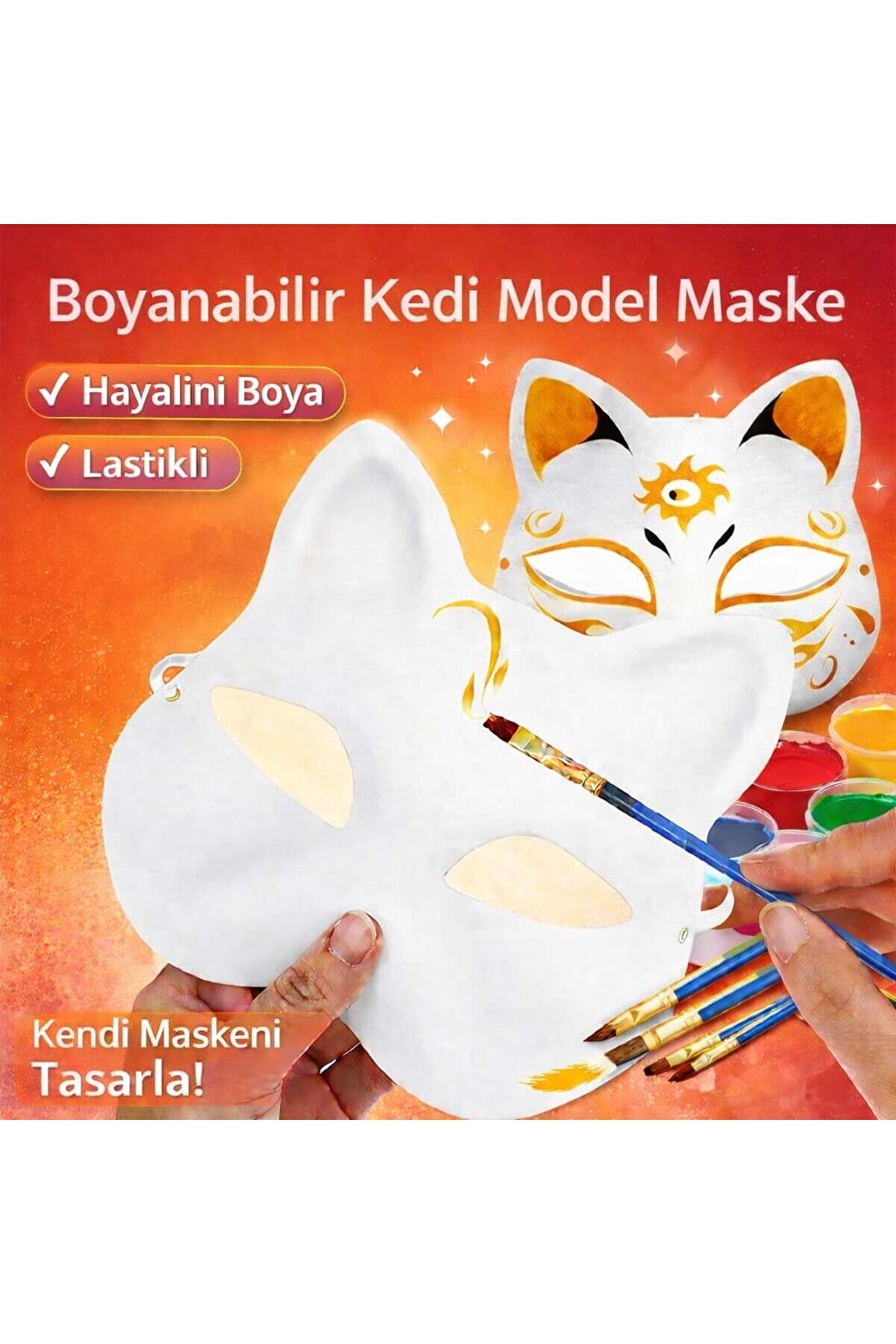 Ethab Ti̇caret Boyanabi̇li̇r Kedi̇ Model Maske &ndash; Kendi̇ Tasarımını Oluştur