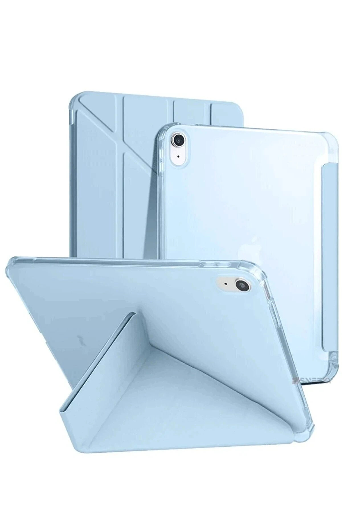 Buti̇k İpad 2022 10.9 (10.Nesi̇l) Kılıf Kalemli̇kli̇ Mars Tablet Kılıfı - Mavi̇-(5796)