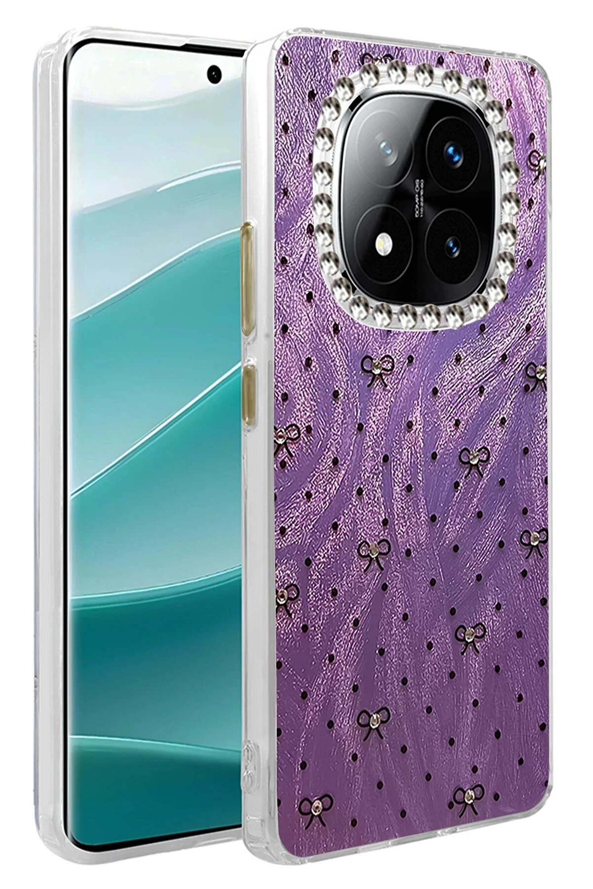 Buti̇k Xi̇aomi̇ Redmi̇ Note 14 Pro 4G Kılıf Blade Aynalı Desenli̇ Kapak - Desen 2-(5796)