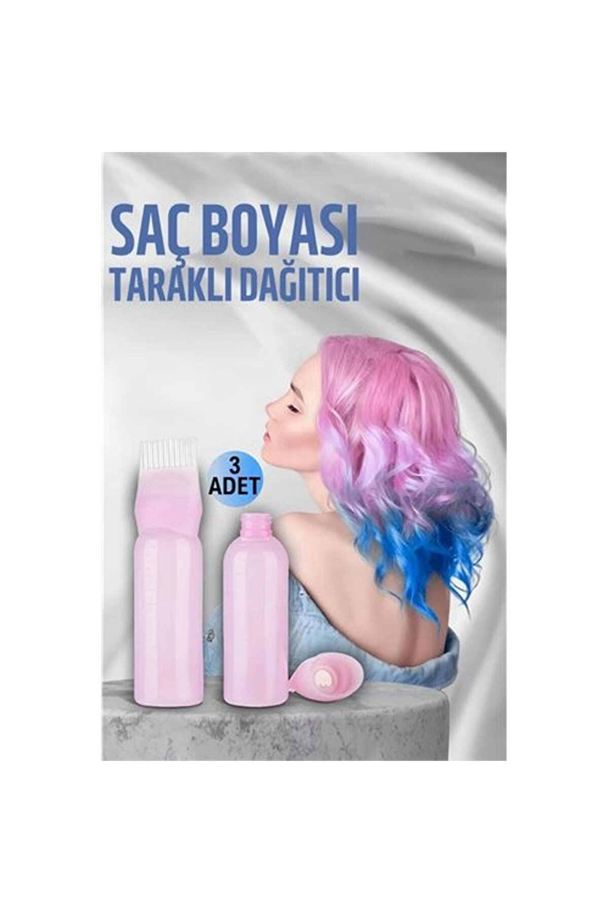 Buti̇k Turk Sa&ccedil; Boyası Eşi̇t Dağıtım Taraklı Şi̇şe Doldurulabi̇li̇r Apli̇kat&ouml;r 3 Adet