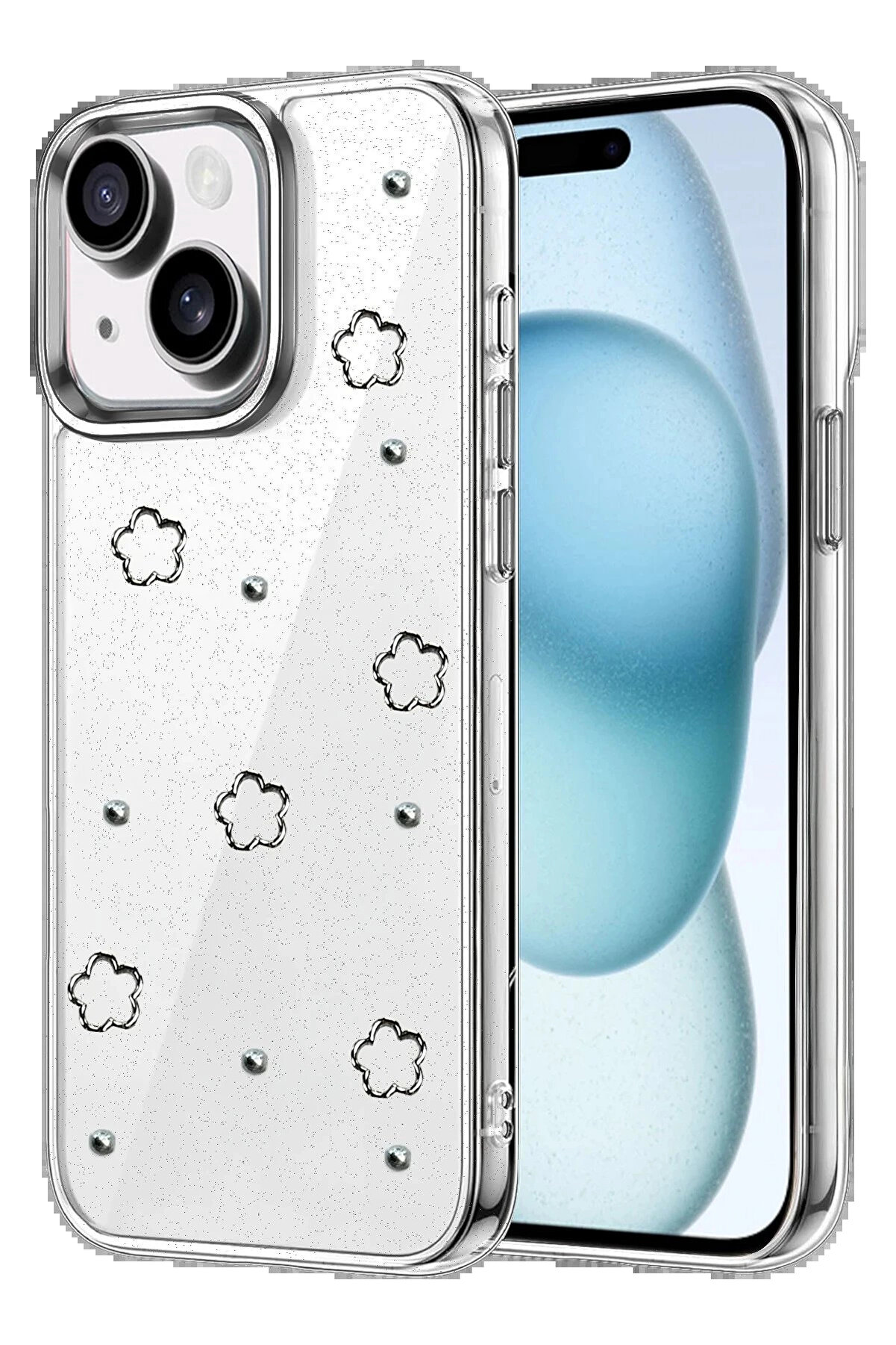 Buti̇k Apple İphone 15 Fi̇yonk Desenli̇ Kapak - Desen 3-(5796)