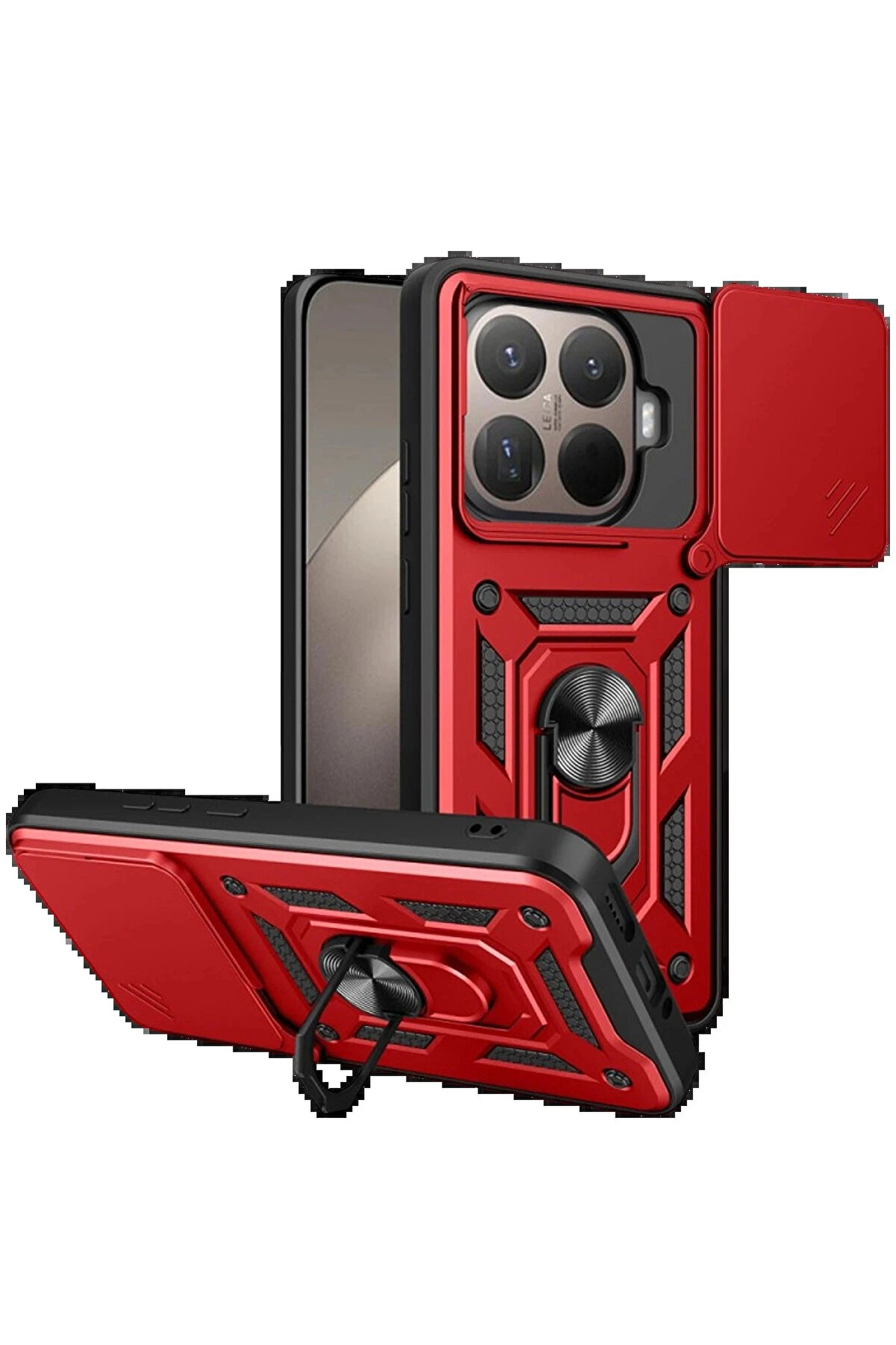 Buti̇k Xi̇aomi̇ Mi̇ 15T Pro Pars Lens Y&uuml;z&uuml;kl&uuml; Si̇li̇kon - Kırmızı-(5796)